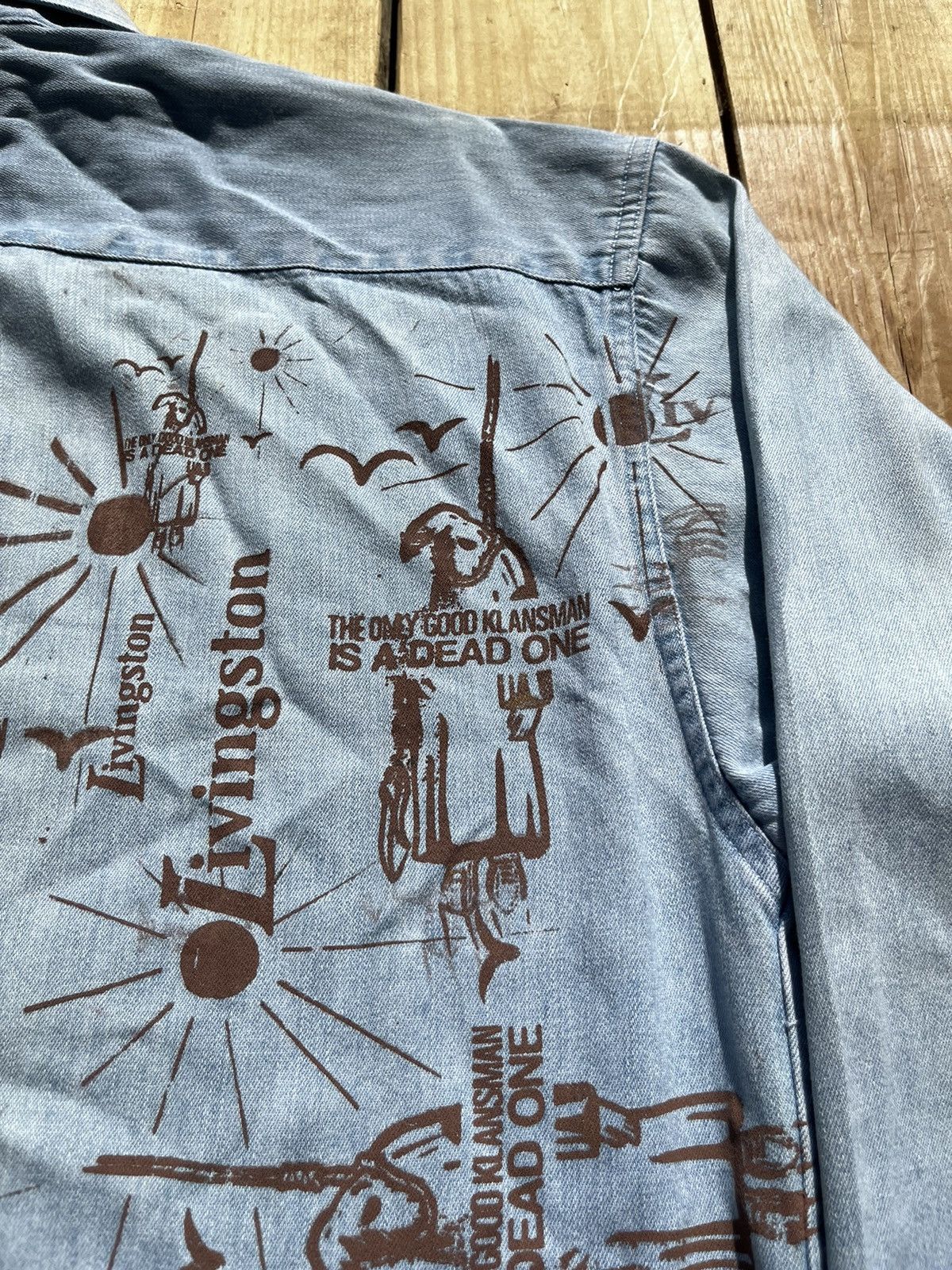 Japanese Brand Up/Cycled Denim Dead Klansman/Pornstar Button Up Shirt Size US L / EU 52-54 / 3 - 16 Thumbnail