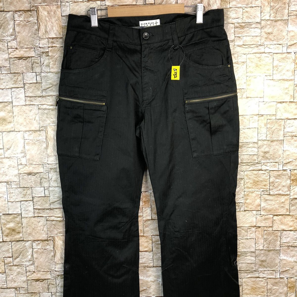 Japanese Brand Klein Plus Black Cargo Multipocket Pants #A732 Size US 31 - 5 Thumbnail