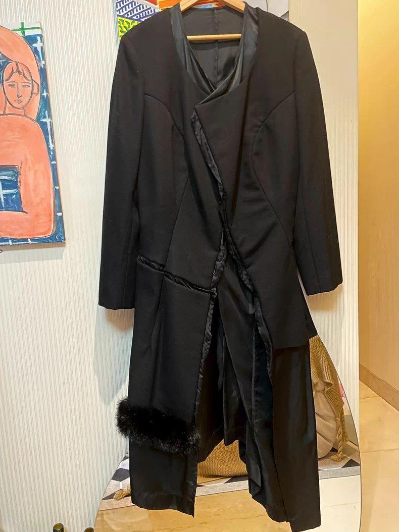 Comme des Garcons CDG Runway Wool Blend Paneled Coat Size US M / EU 48-50 / 2 - 1 Thumbnail