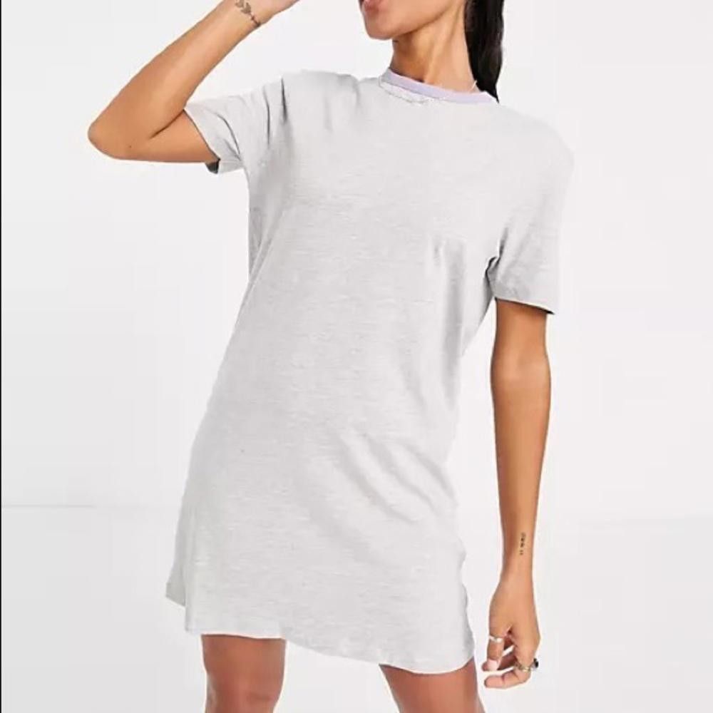 Asos ASOS Grey Classic T Shirt Dress Size M / US 6-8 / IT 42-44 - 1 Thumbnail