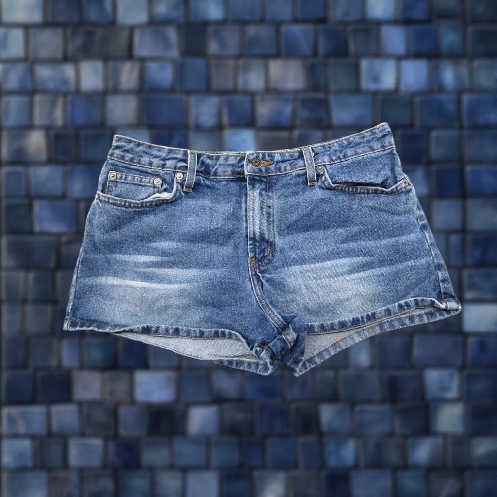 Vintage Aéropostale VTG Women's Denim Shorts Blue 12 Cotton 5-Pocket Casual 2000s Ladies Jeans Shorty Pants Size 34" / US 12 / IT 48 - 1 Thumbnail