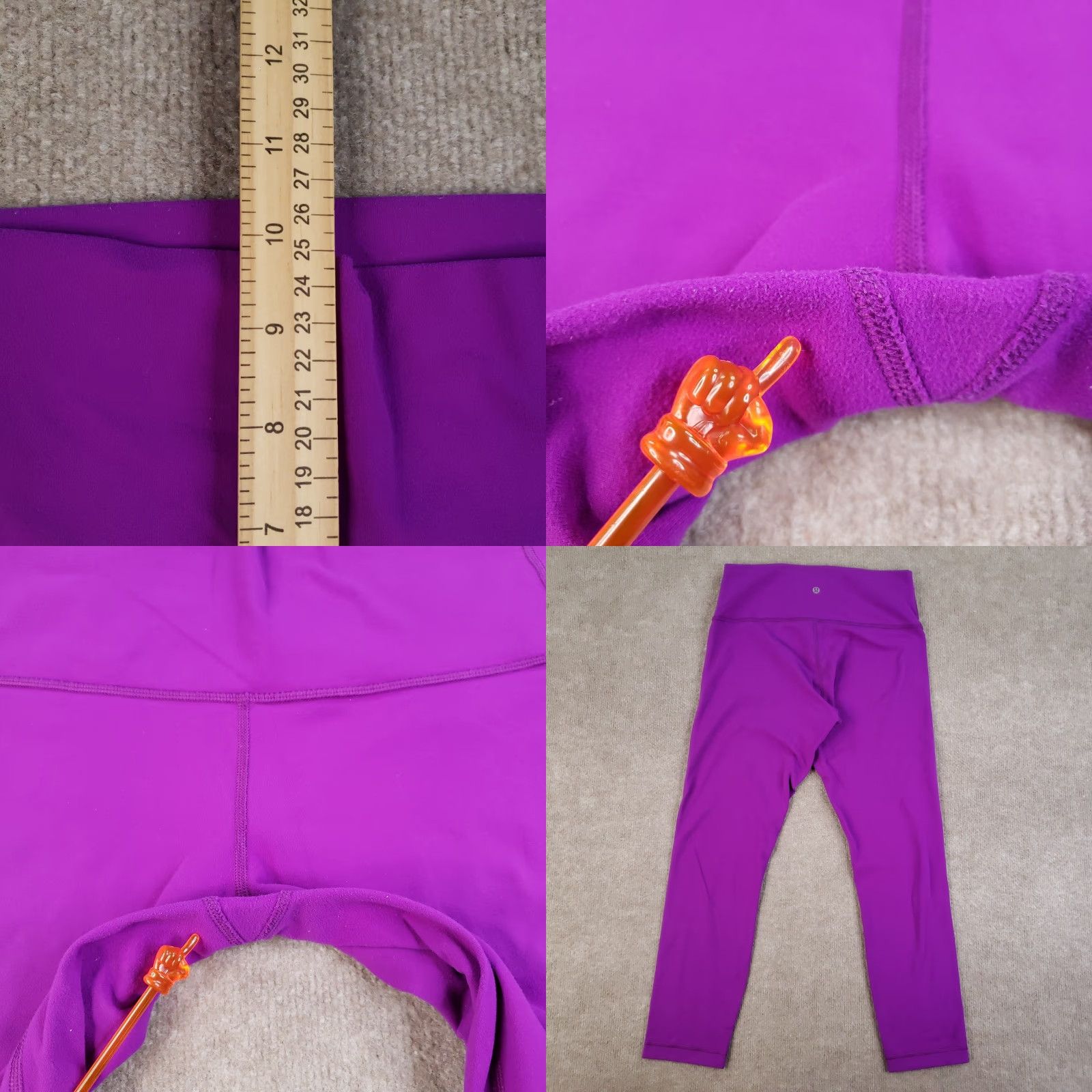 Lululemon Lululemon Wunder Under Leggings Womens Size 10 Purple Mid Rise Crop Stretch Size 32" / US 10 / IT 46 - 8 Thumbnail