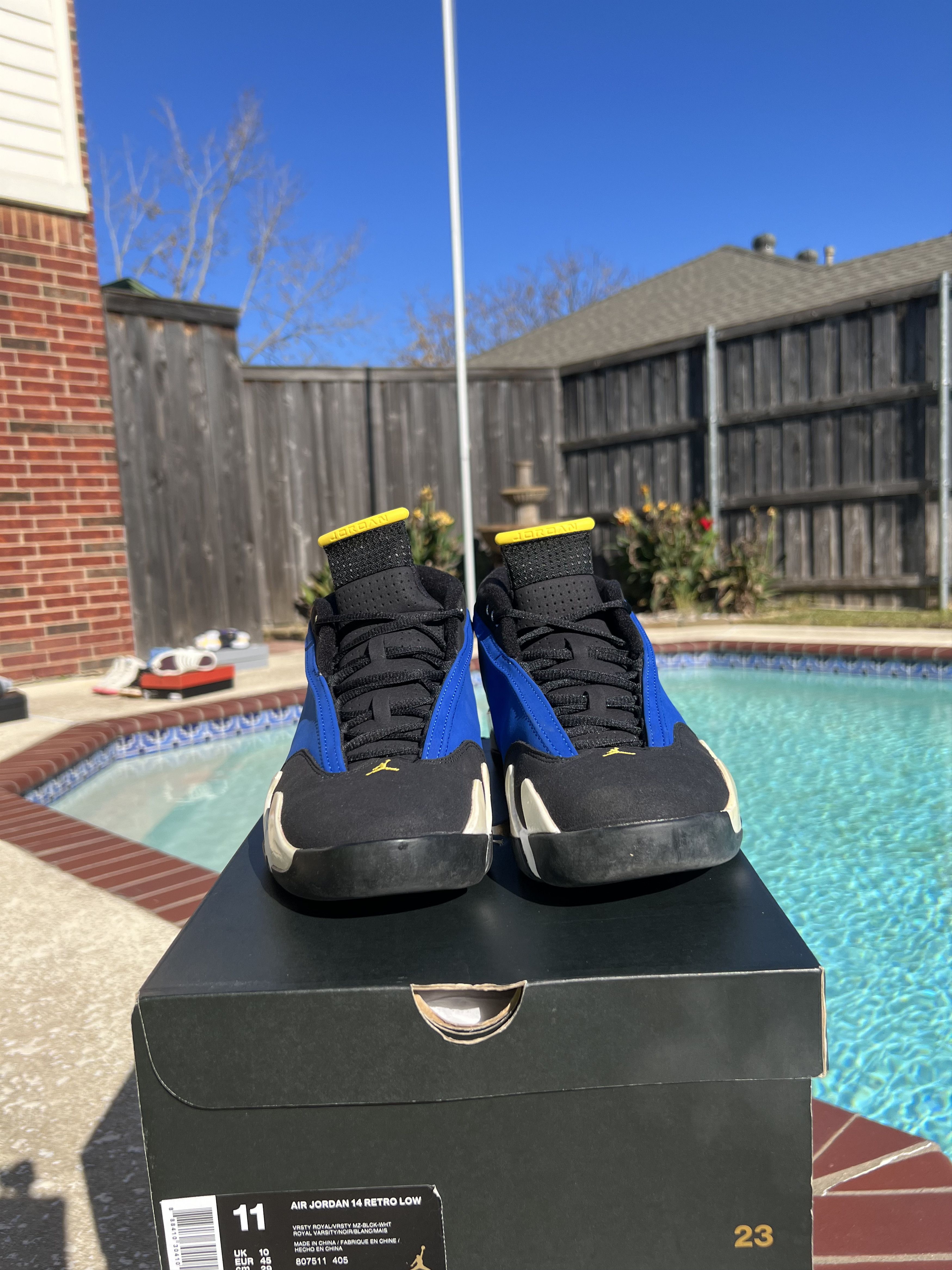 Jordan Brand × Nike Air Jordan 14 Retro Low Laney 2015 Size US 11 / EU 44 - 6 Thumbnail
