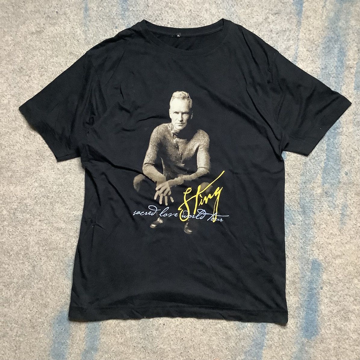 Sting × Vintage Vintage Sting Tour 2004 T-Shirt Black Size L Size US XL / EU 56 / 4 - 1 Thumbnail