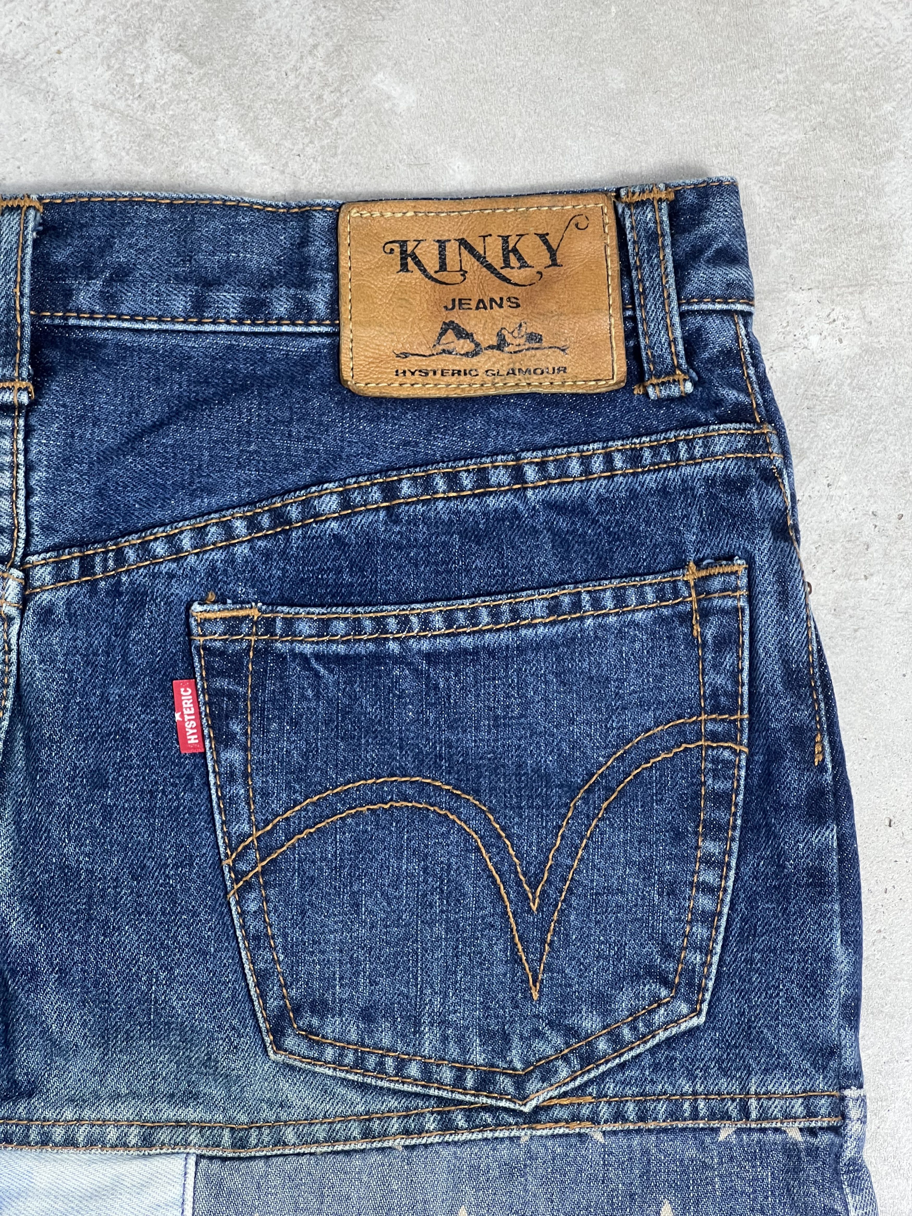 Hysteric Glamour Hysteric Glamour Kinky Jeans Patch Works Mini Skirt GTMPT300 Size 30" / US 8 / IT 44 - 2 Thumbnail