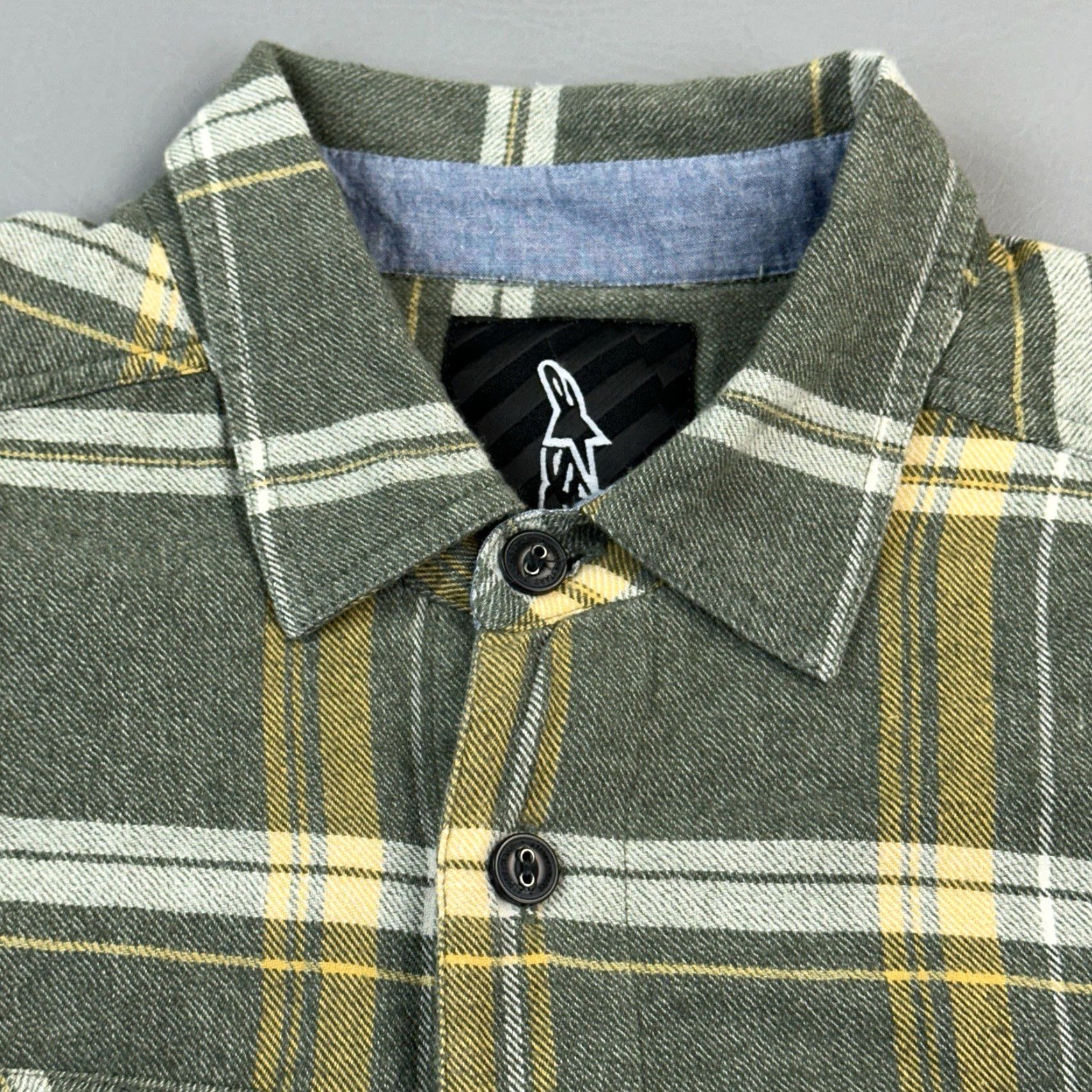 Patagonia VINTAGE Alpinestars Shirt Mens Medium Green Plaid Long Sleeve Button Up Moto Streetwear Size US M / EU 48-50 / 2 - 5 Thumbnail