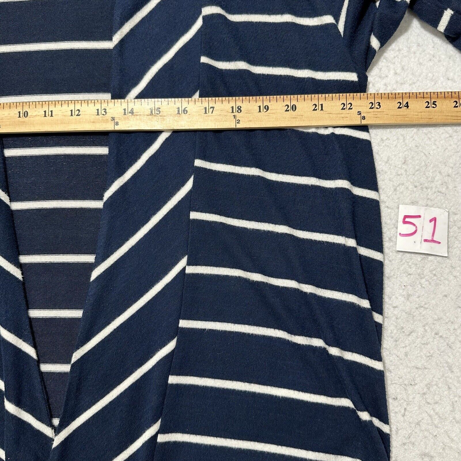 Chicos Chico's Medium Open Front Cardigan Sweater Navy Blue White Size M / US 6-8 / IT 42-44 - 8 Thumbnail