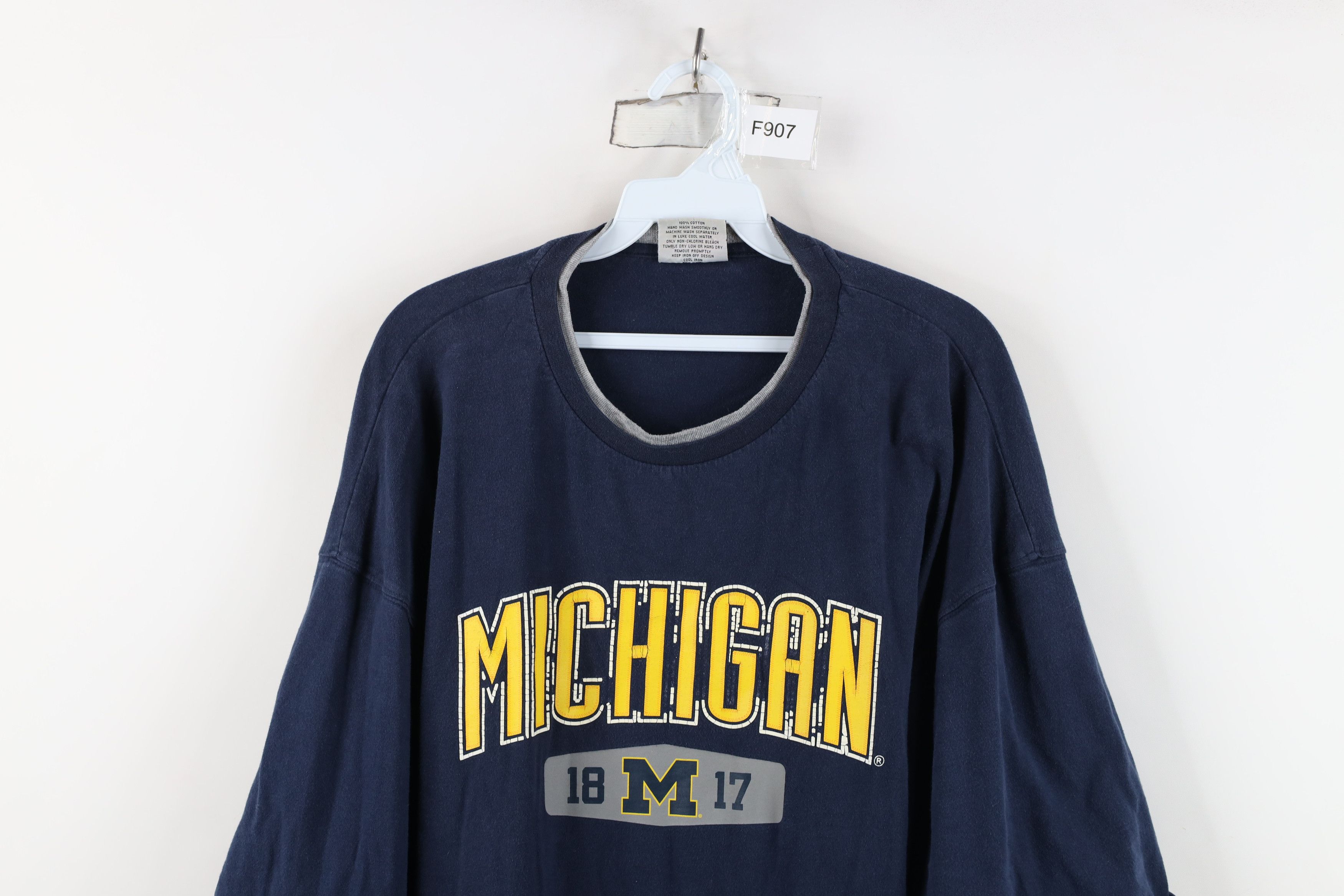 Vintage Vintage University of Michigan Layered Long Sleeve T-Shirt Size US XXL / EU 58 / 5 - 2 Thumbnail