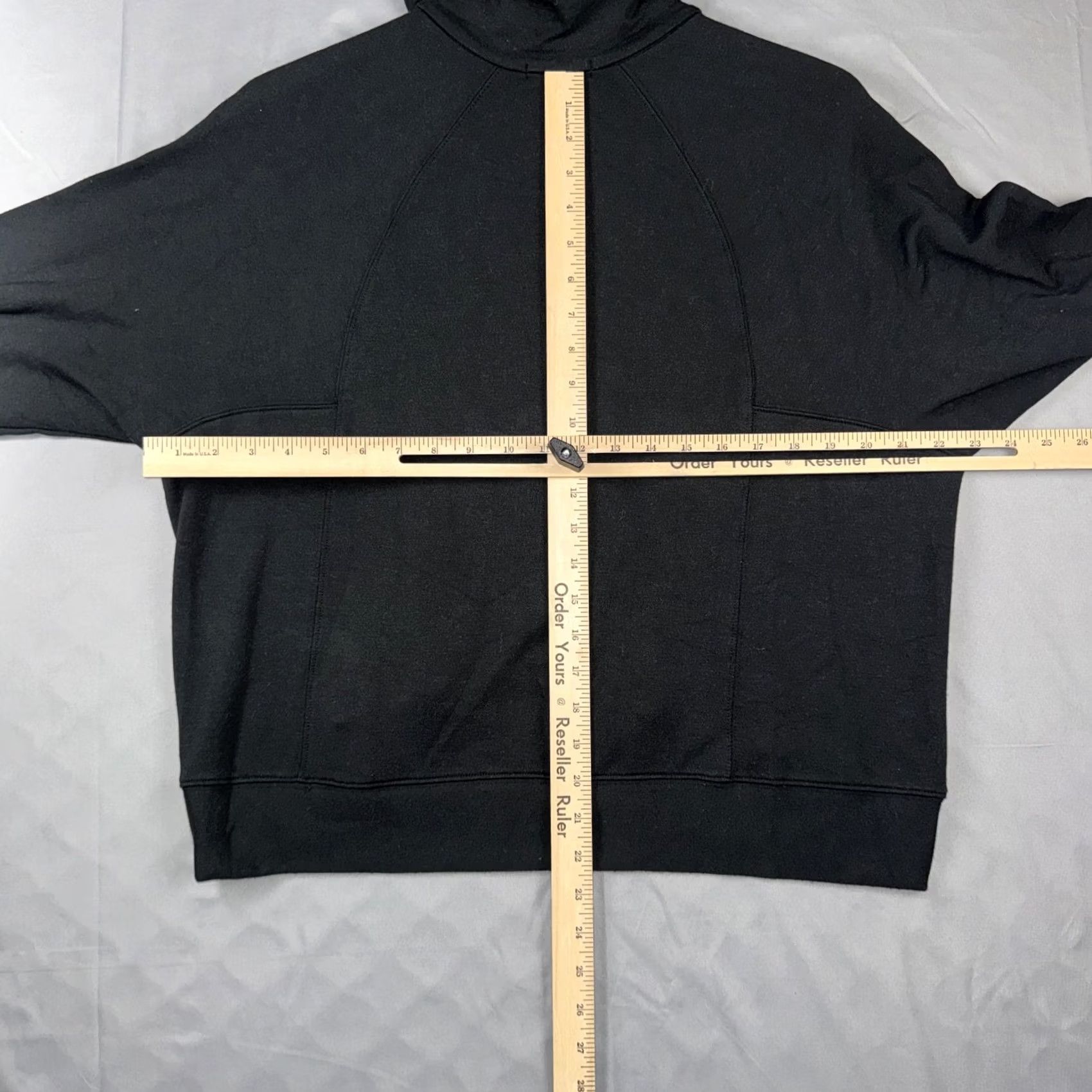 Quince Quince Sweatshirt Womens XL Black 1/4 Zip Mock Neck Raglan Stretch Pullover Size XL / US 12-14 / IT 48-50 - 7 Thumbnail