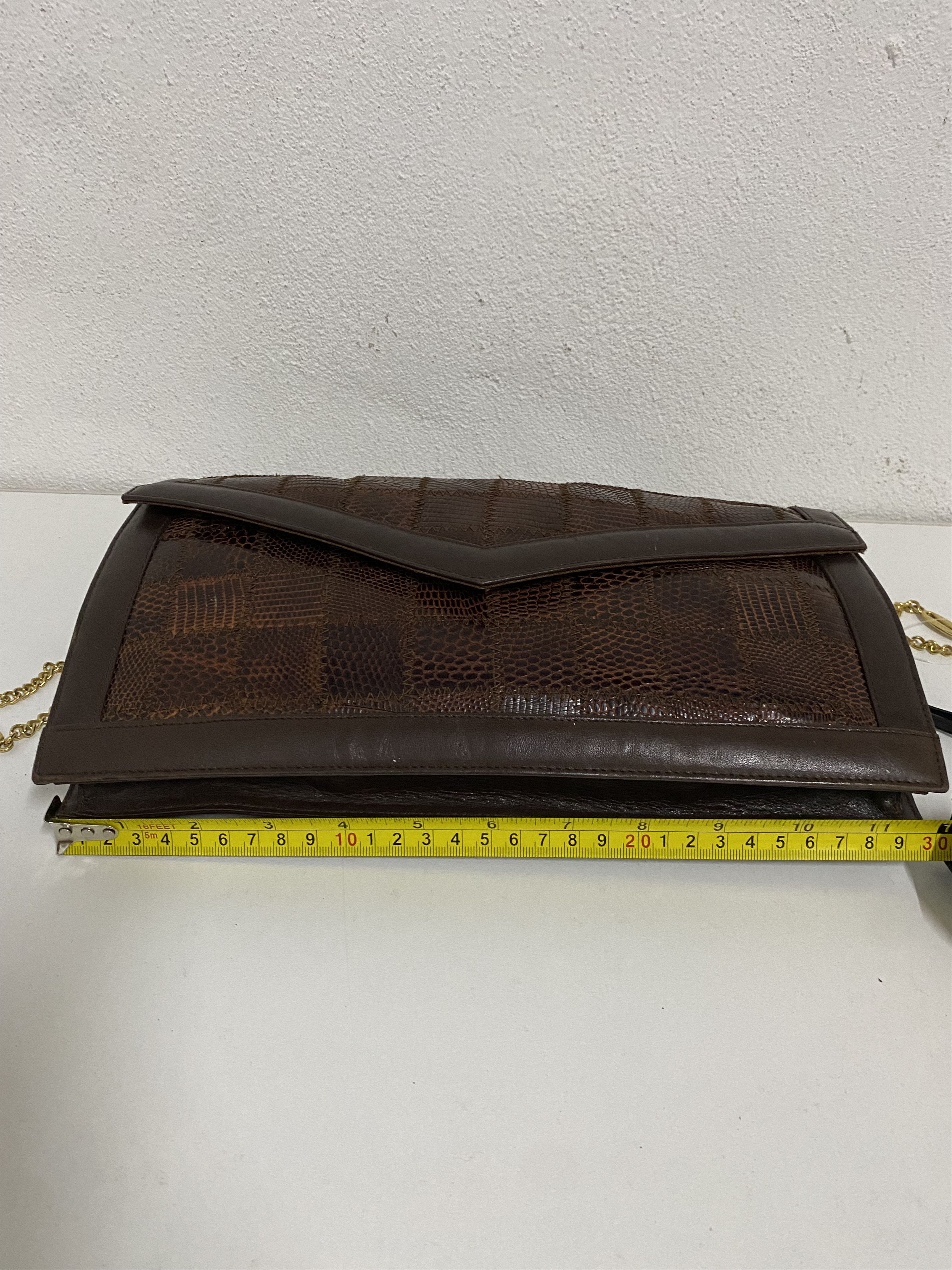Genuine Leather Rare Esteve Leather Crossbody Chain Bag Size ONE SIZE - 8 Thumbnail