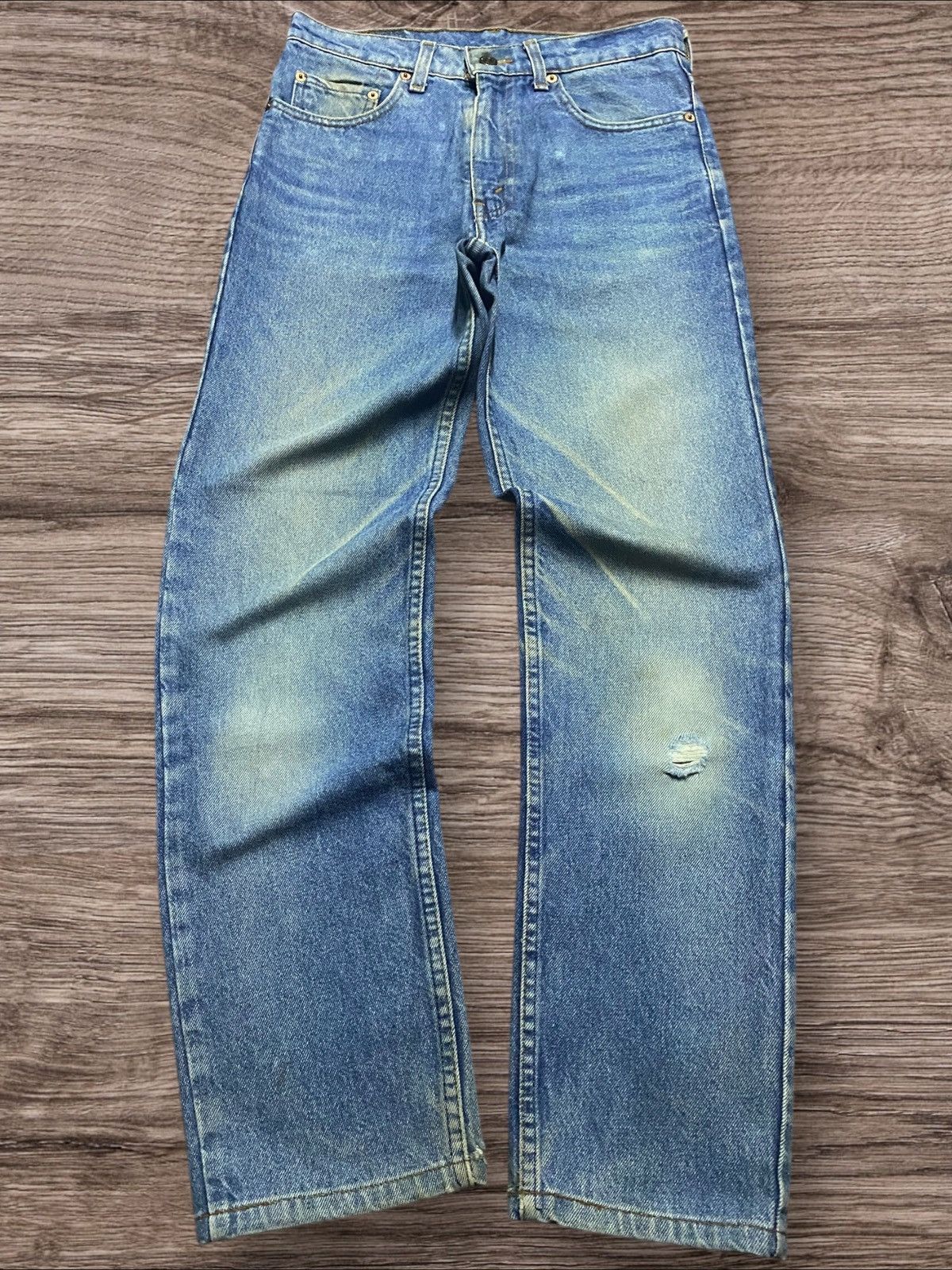Levi's Vintage Clothing Vintage Levis 606 Light Wash Distressed Tapered Leg Size US 29 - 1 Thumbnail