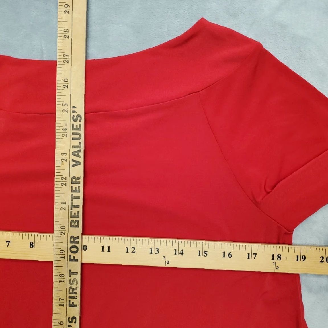 Vintage Chicos Women Top Shirt 8 Red Portrait 3/4 Sleeve Stretch Comfort Casual USA Medium Womens Size M / US 6-8 / IT 42-44 - 7 Thumbnail