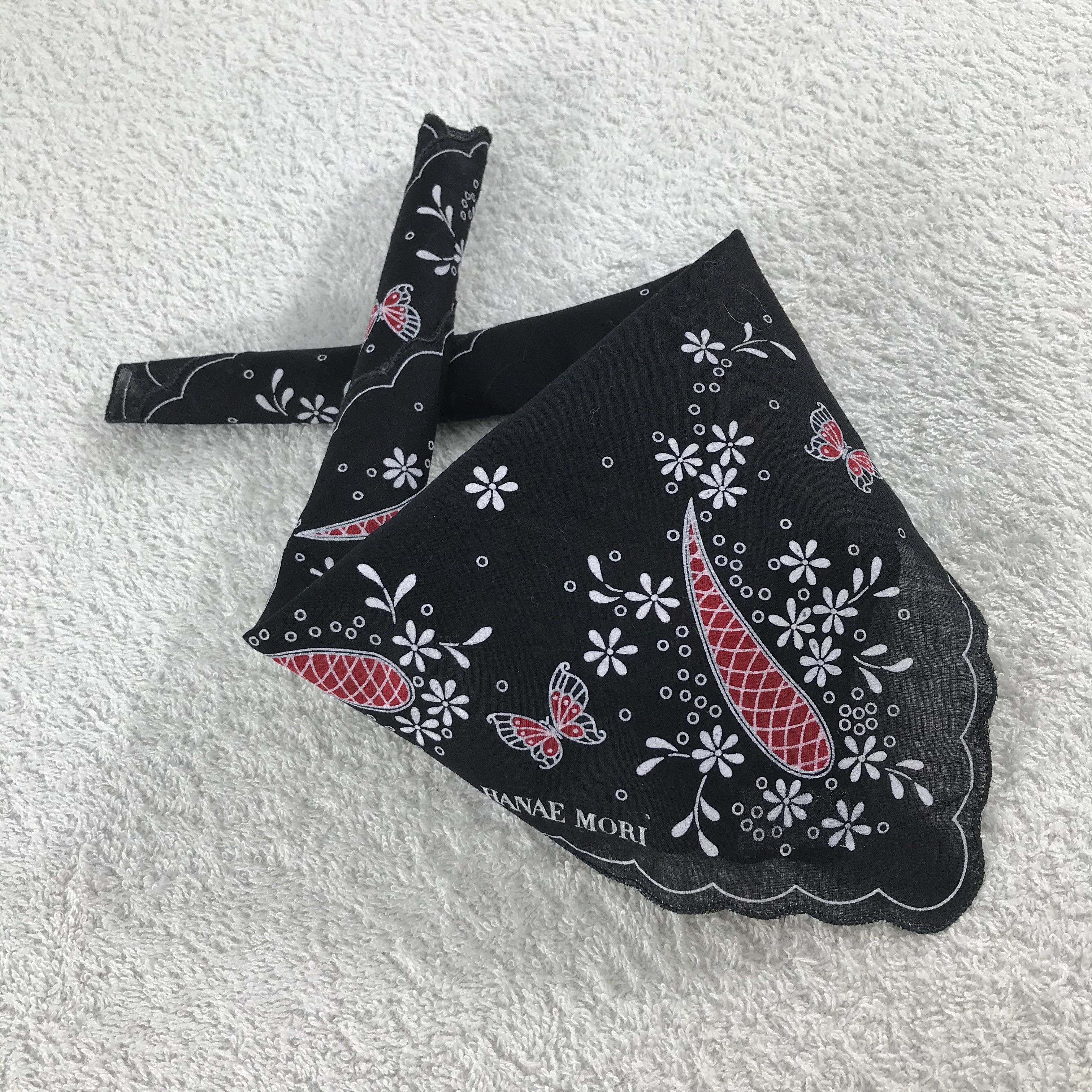Hanae Mori × Vintage Hanae Mori Bandana / Handkerchief / Neckerchief - S206 Size ONE SIZE - 4 Thumbnail