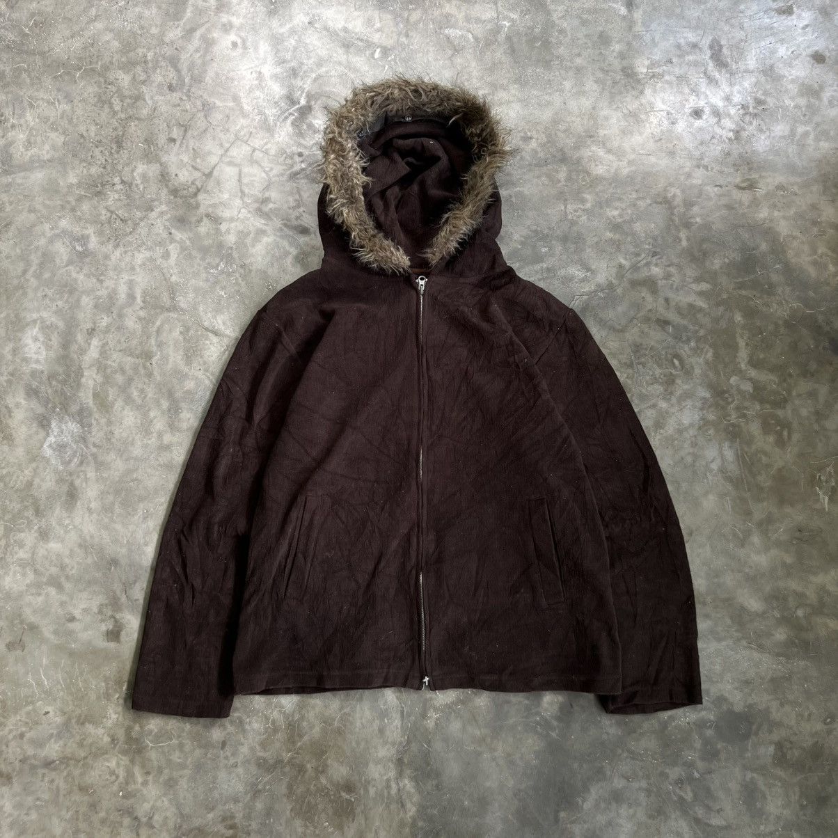 14th Addiction 2000s Macarester 14th Addiction Style Ribbed Fur Zip Hoodie Size US L / EU 52-54 / 3 - 2 Thumbnail