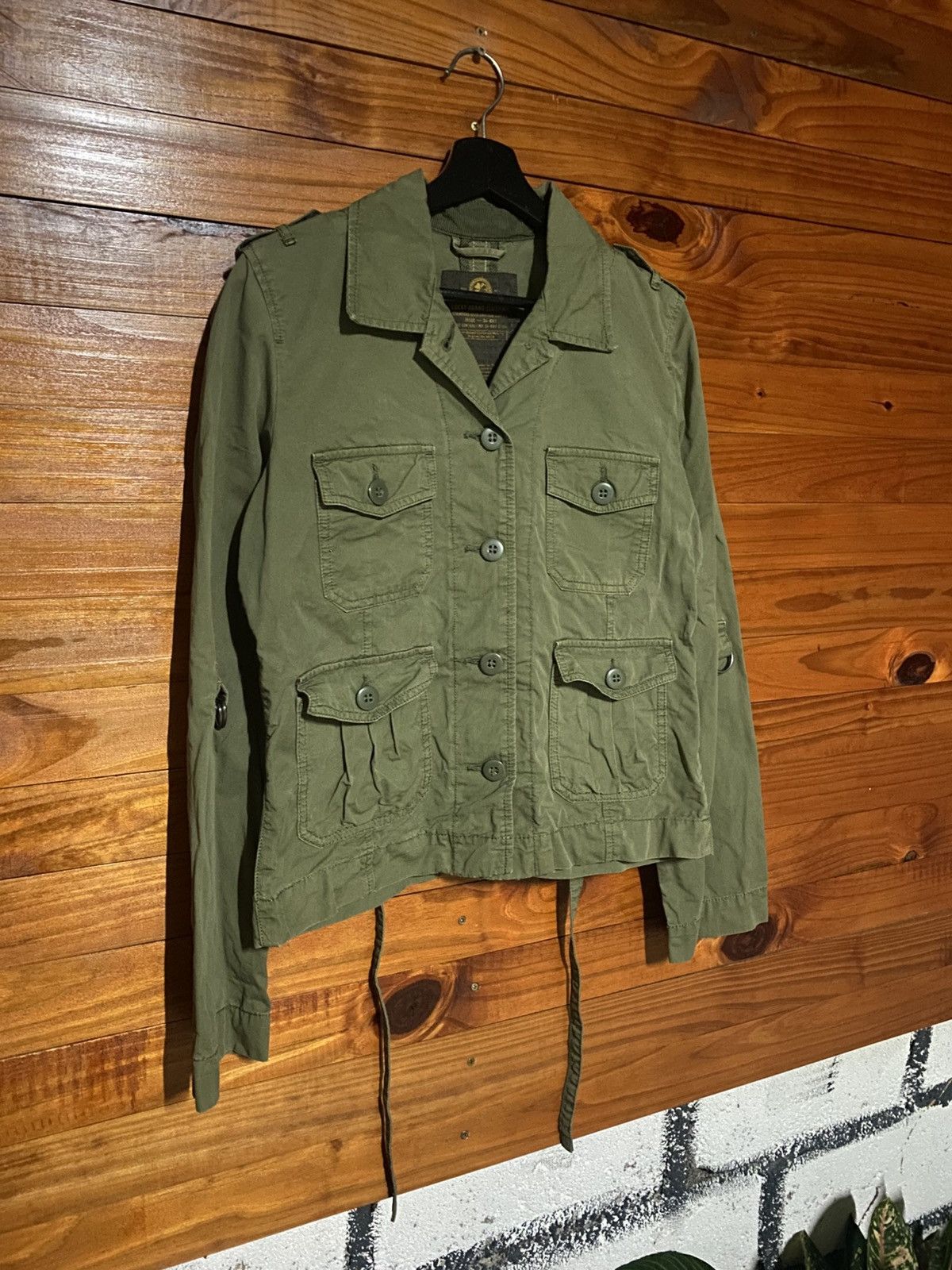 Lucky Brand Lucky Brand Olive Green Utility Jacket Military Field Style Size US S / EU 44-46 / 1 - 5 Thumbnail