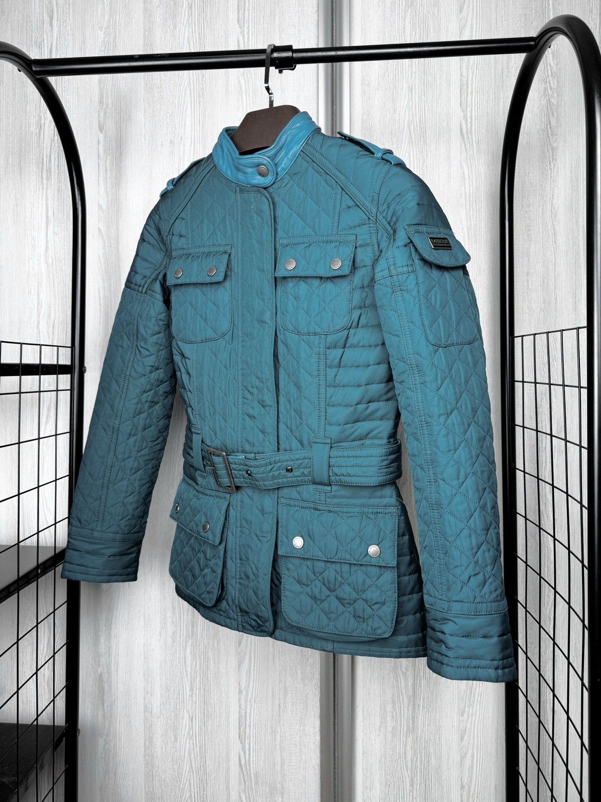 Barbour Barbour International Black Streak Quilted Leather Trim Jckt Size S / US 4 / IT 40 - 5 Thumbnail
