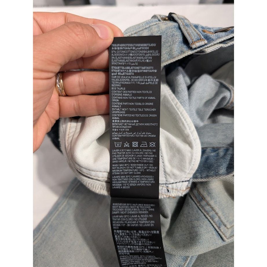 Saint Laurent Paris o1rshd1 Skinny 5 Pockets Low Pants in Light Fall Blue Size US 28 / EU 44 - 16 Thumbnail