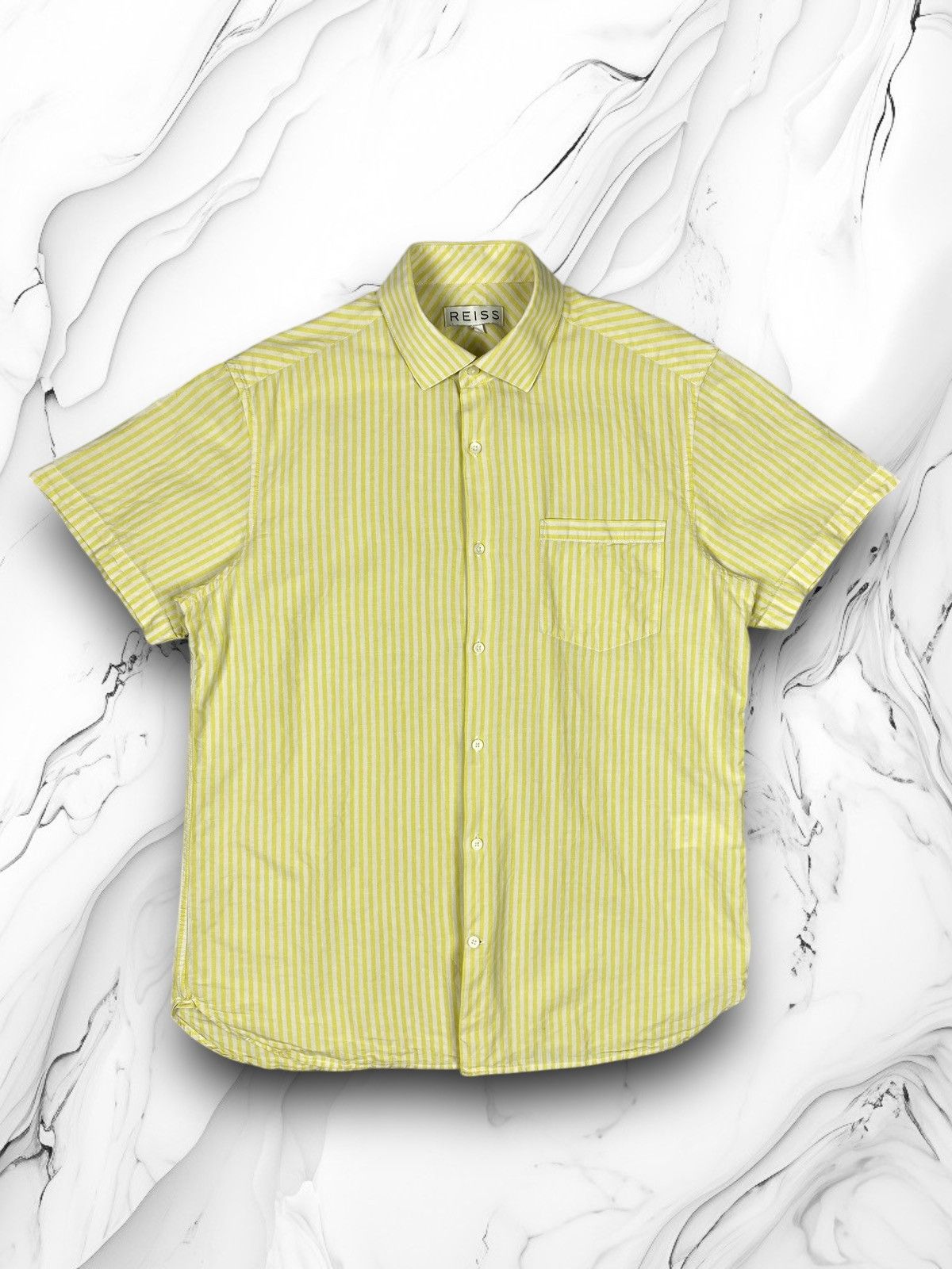 Reiss Reiss Stripped Luxury Short Sleeve button up shirt Size US L / EU 52-54 / 3 - 1 Thumbnail