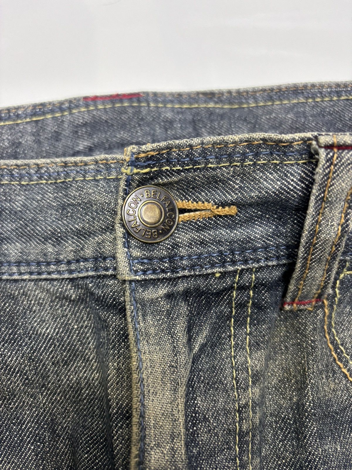 Kapital Vintage Japanese Brand Belfalcon Baggy Jeans Rusty Mud Wash Size US 34 / EU 50 - 9 Thumbnail