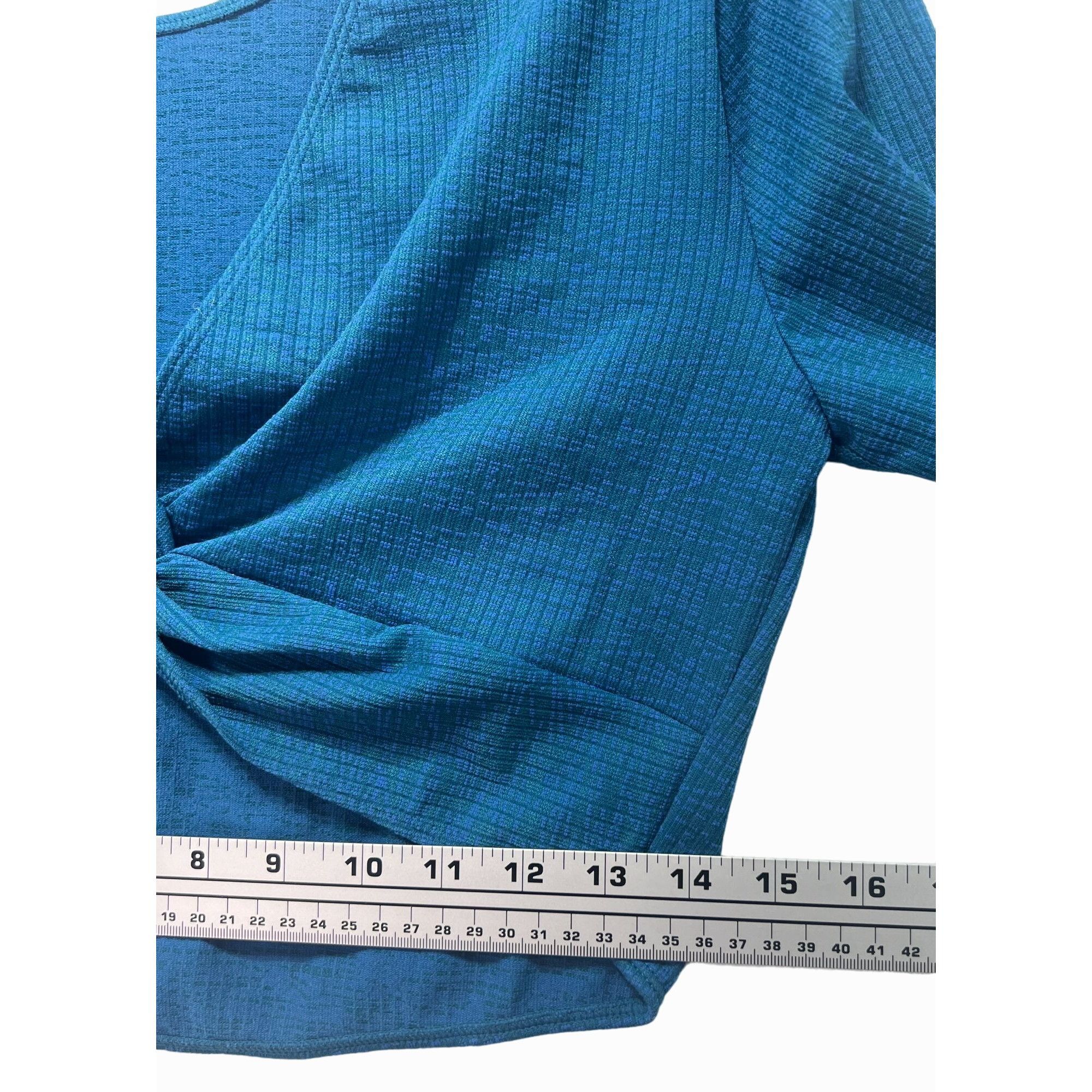 Other JoyLab - Women's Wear 2 Ways Long Sleeve Crop Top - Blue - X Size XXL / US 16-18 / IT 52-54 - 6 Thumbnail