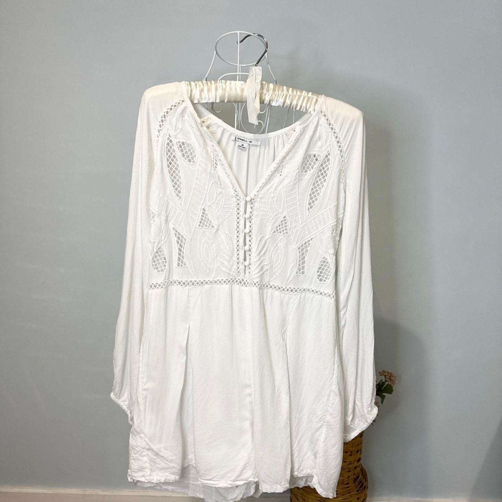 O'Neill Stunning vintage y2k white milkmaid romper Size 32" / US 10 / IT 46 - 4 Thumbnail