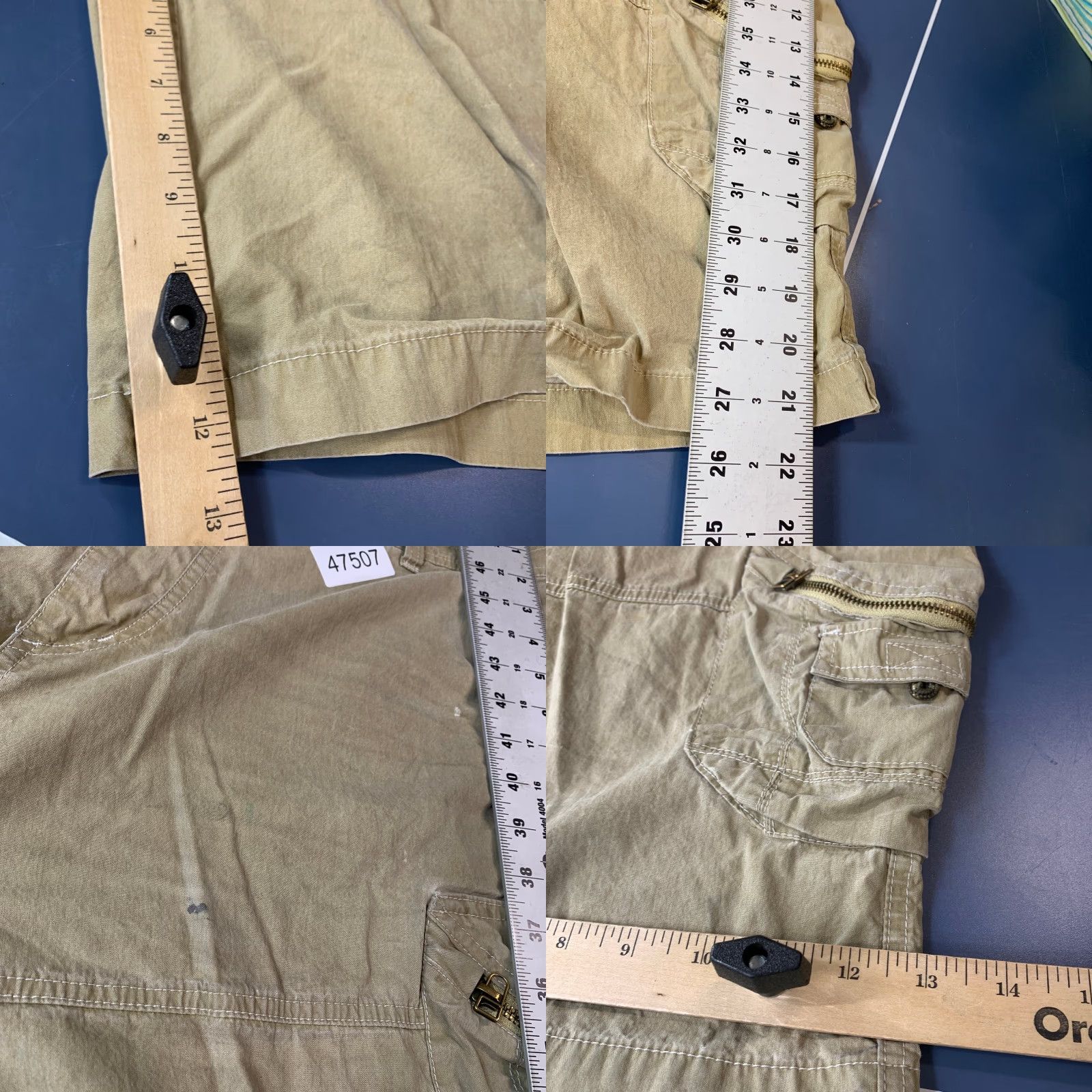 Vintage Kuhl Cargo Shorts Mens 38 Khaki Relaxed Fit Outdoor Utility Pocket 38x12/5 Size US 27 - 9 Thumbnail