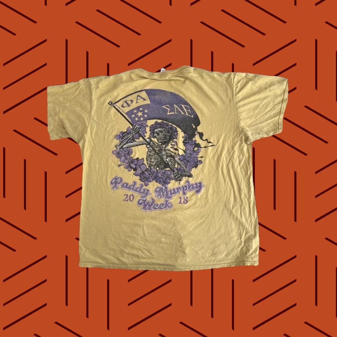 Vintage UCLA Bruins SAE Sigma Alpha Epsilon Paddy Murphy 2018 Grateful Dead Shirt Large Mens Port & Co White Graphic Tee Short Sleeve Cotton Size US L / EU 52-54 / 3 - 1 Thumbnail