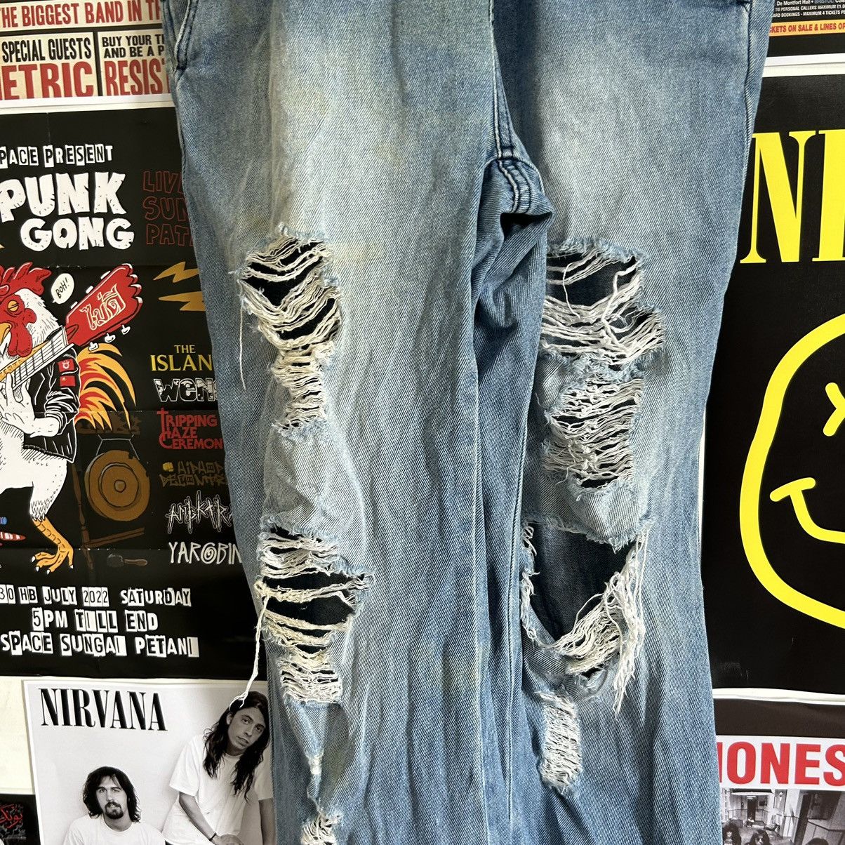 Vintage Vintage Gu Jeans Bid Overall Distressed Denim Size US 34 / EU 50 - 4 Thumbnail