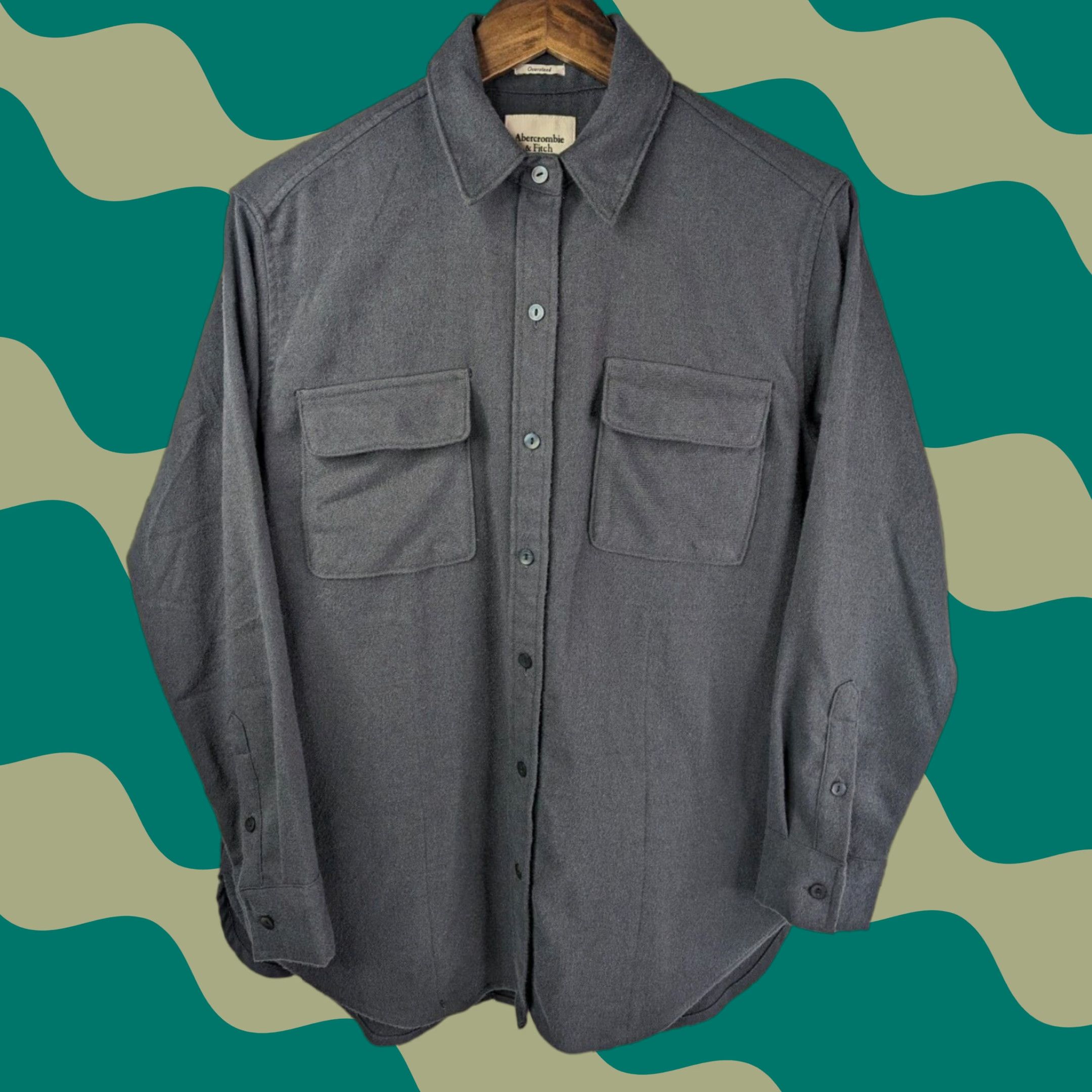 Abercrombie & Fitch VINTAGE Abercrombie & Fitch Oversized Button Up Blouse Shirt Jacket Long Sleeve Women XS Size XS / US 0-2 / IT 36-38 - 1 Thumbnail