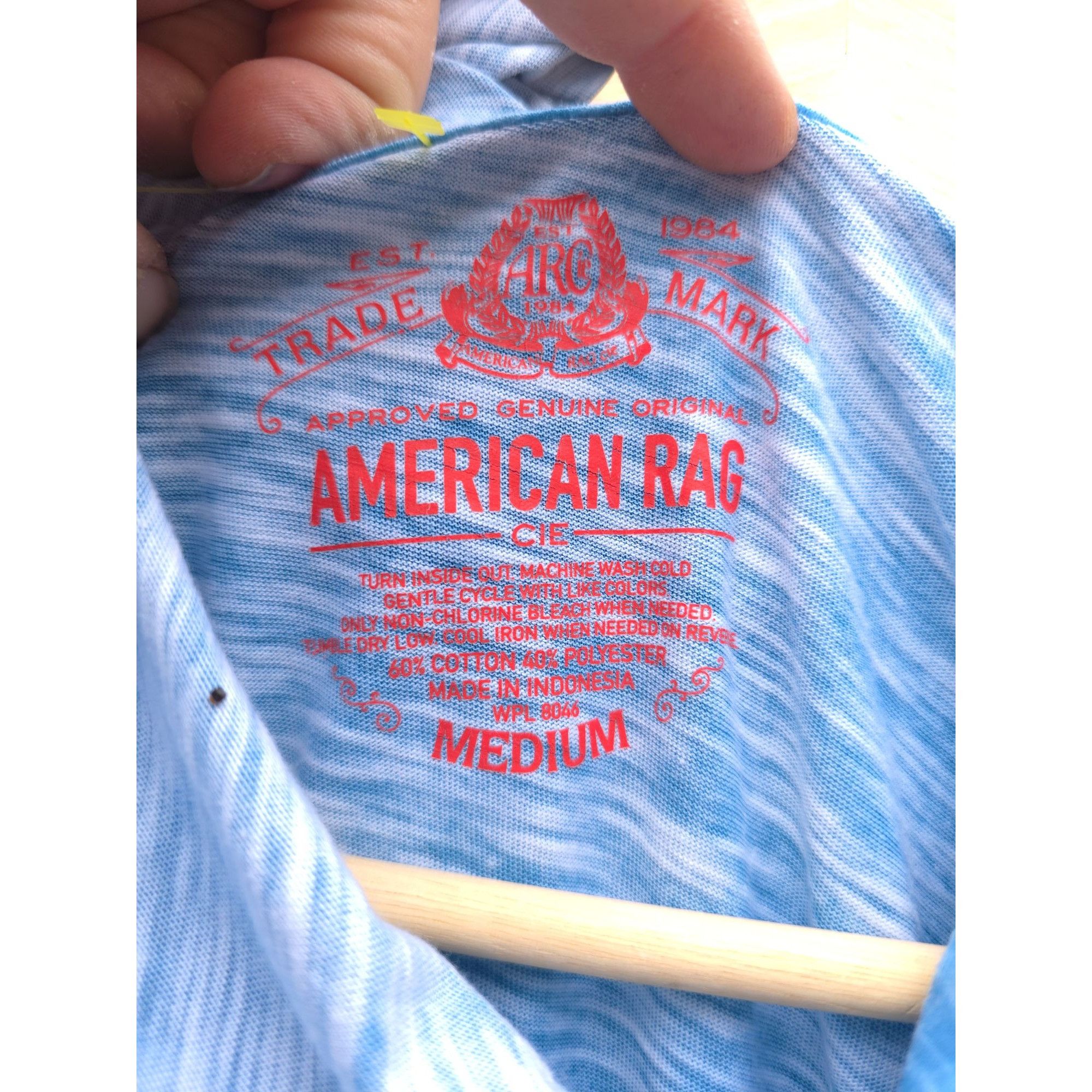 American Rag American Rag Womens Sleeveless Hooded Top Medium Blue & Pink Size M / US 6-8 / IT 42-44 - 2 Thumbnail