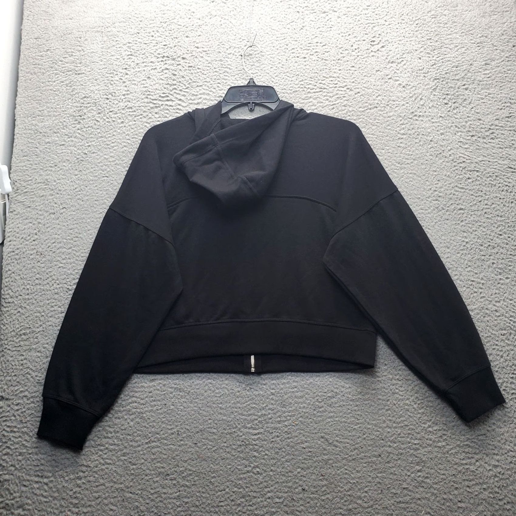 DKNY DKNY Womens XL Black Crop Hooded Jacket Full Zip T Jacket Official Sportswear Clothing Size XL / US 12-14 / IT 48-50 - 2 Thumbnail