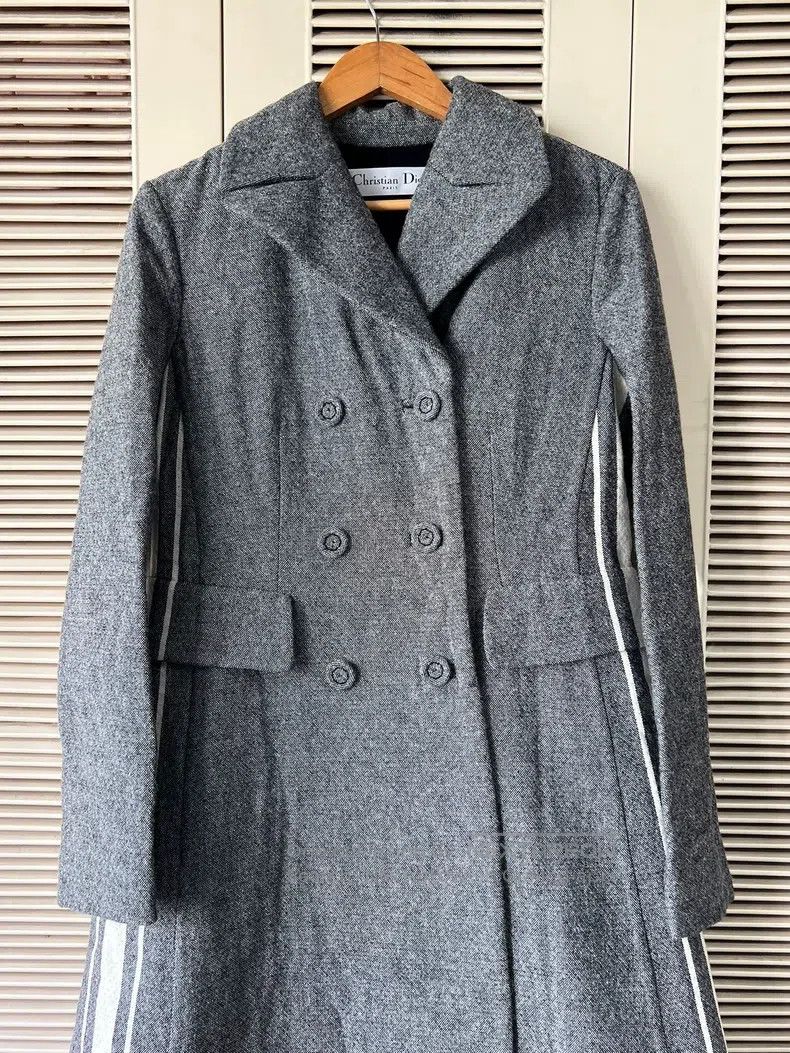 Dior Dior Gray long woollen coat Size XS / US 0-2 / IT 36-38 - 3 Thumbnail