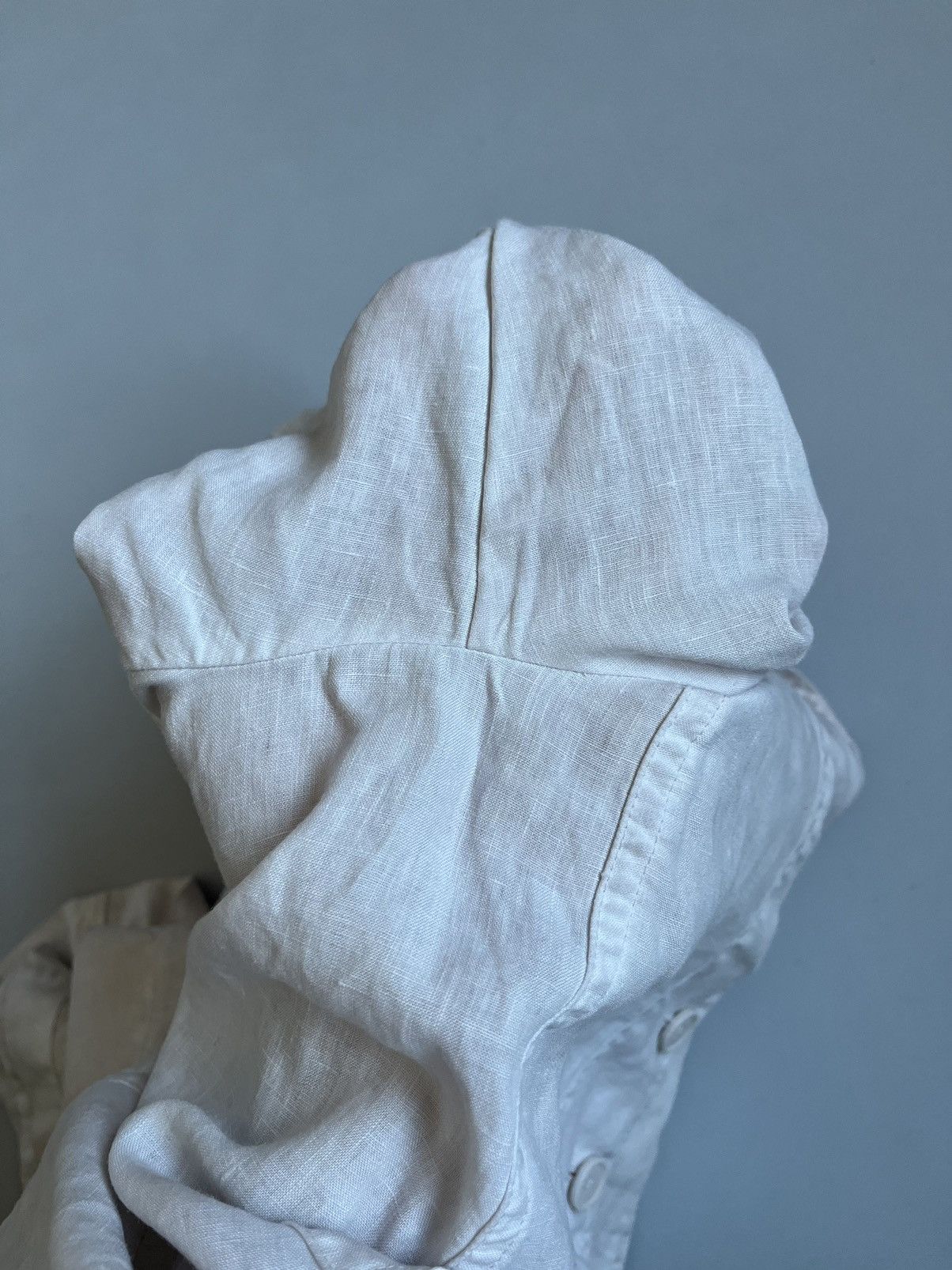 Black Label × Rundholz RUNDHOLZ Black Label Women White Linen Faded Pocket Blazer Size M / US 6-8 / IT 42-44 - 17 Thumbnail