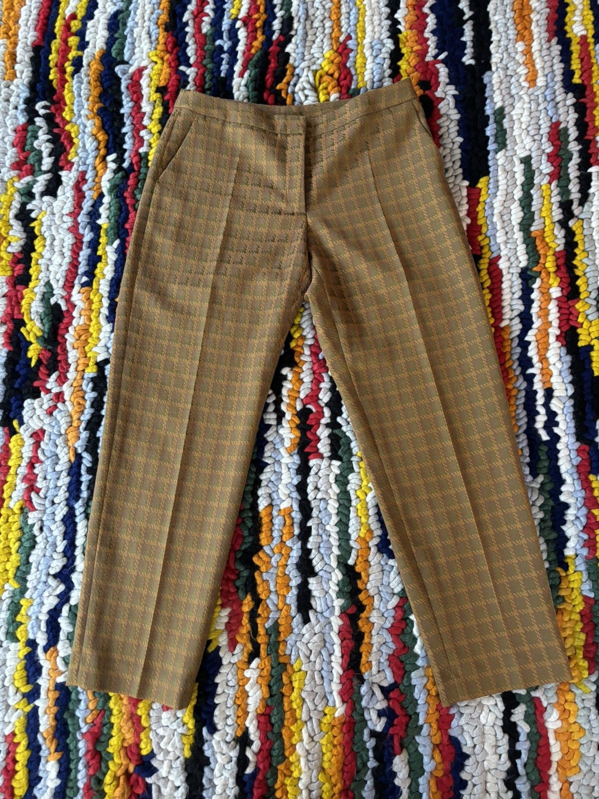 Dries Van Noten Polyester Plaid Pants
