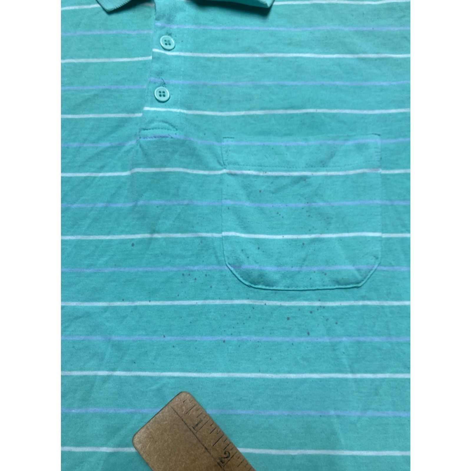 Vintage VINTAGE 80s 90s short sleeve polo shirt striped blue golf stained adult medium Nike Shirt Size US M / EU 48-50 / 2 - 3 Thumbnail