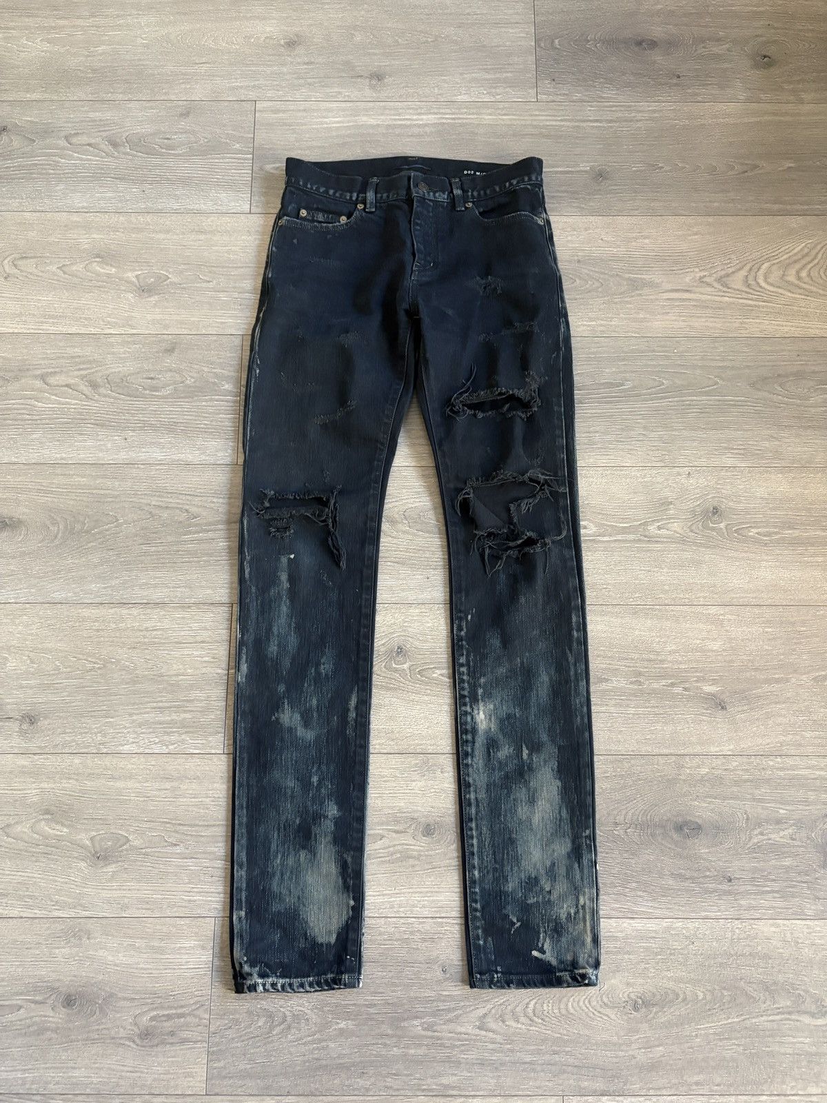 Saint Laurent Paris Saint Laurent FW14 Oil Stain Denim jeans | Grailed
