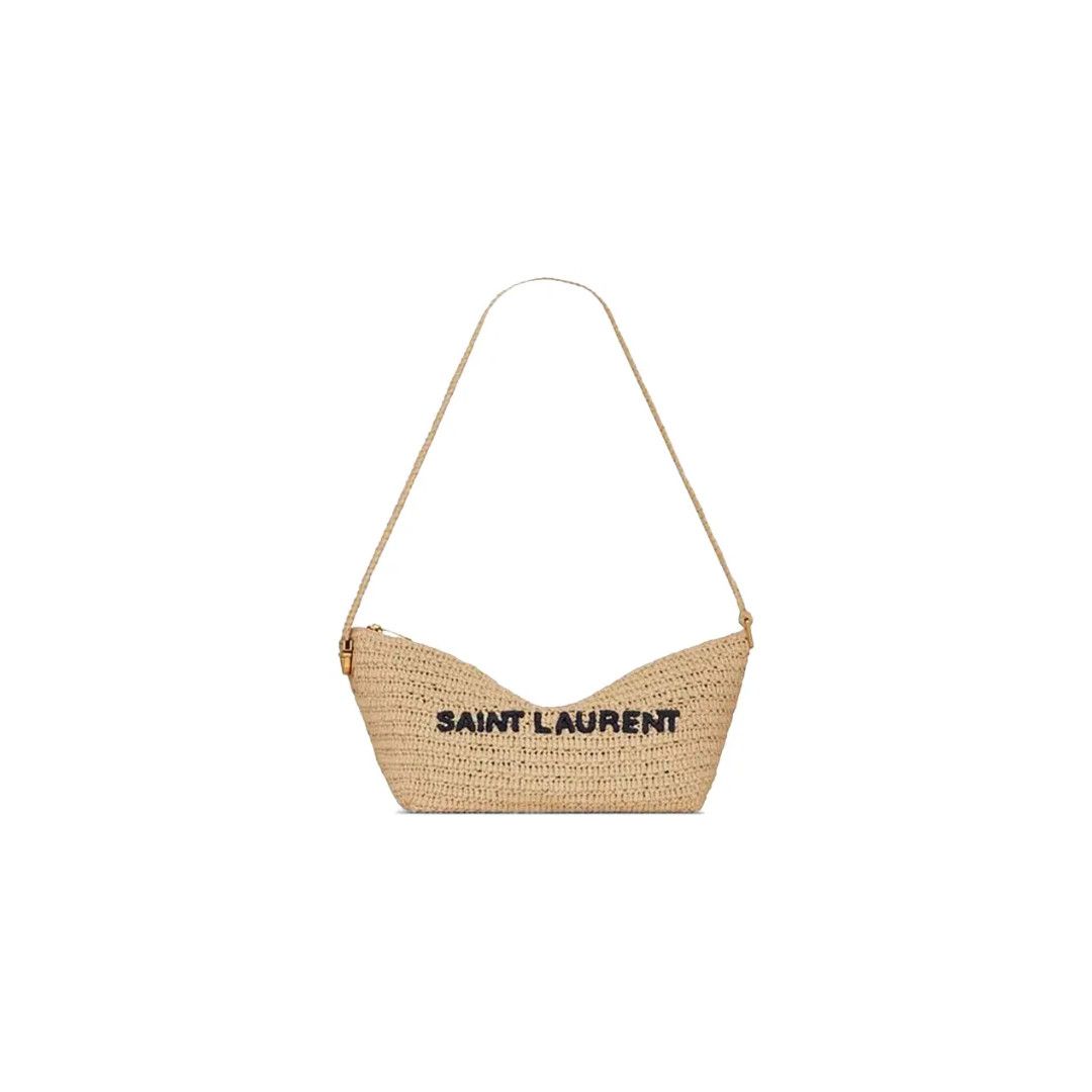 Saint Laurent Paris oc11z0226 667490 Size: OS / Le Rafia Crossbody Bag in Tan Size ONE SIZE - 1 Preview