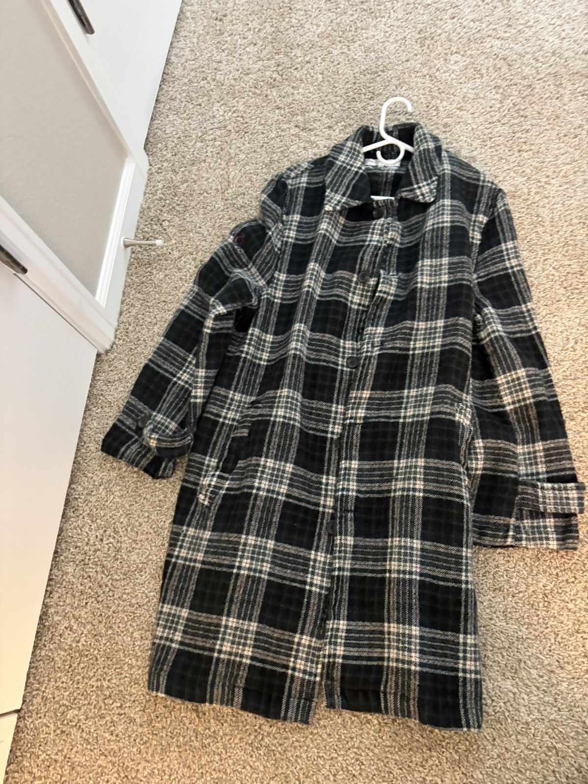 Comme des Garcons SHIRT 2000s Comme des Garcon Shirt Plaid Wool Overcoat Size US M / EU 48-50 / 2 - 3 Thumbnail