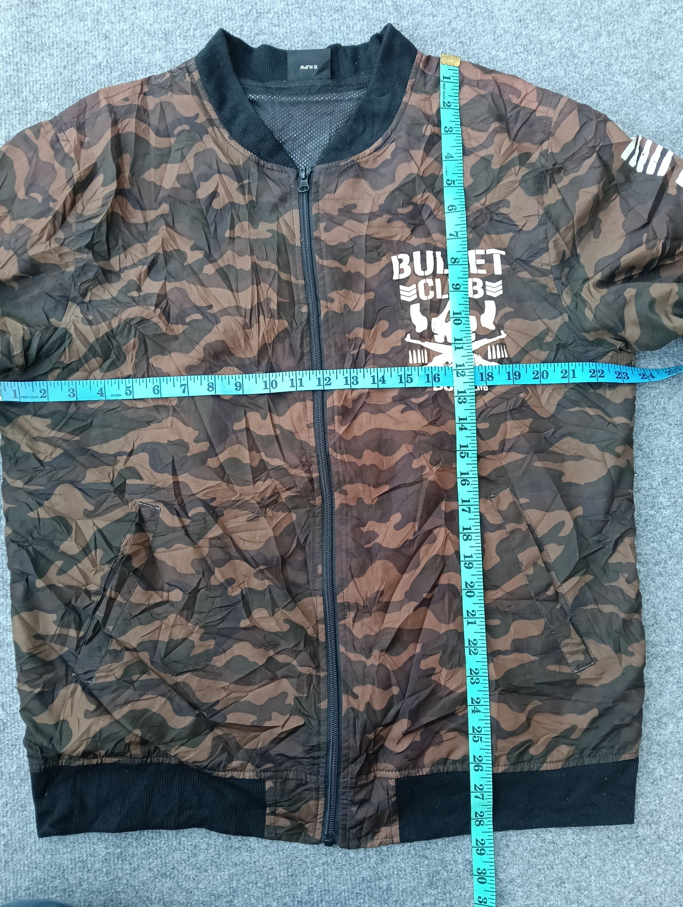 Bullet Noise Bullet Club BC-4 Life camouflage bomber jacket spell out. Size US XL / EU 56 / 4 - 7 Thumbnail