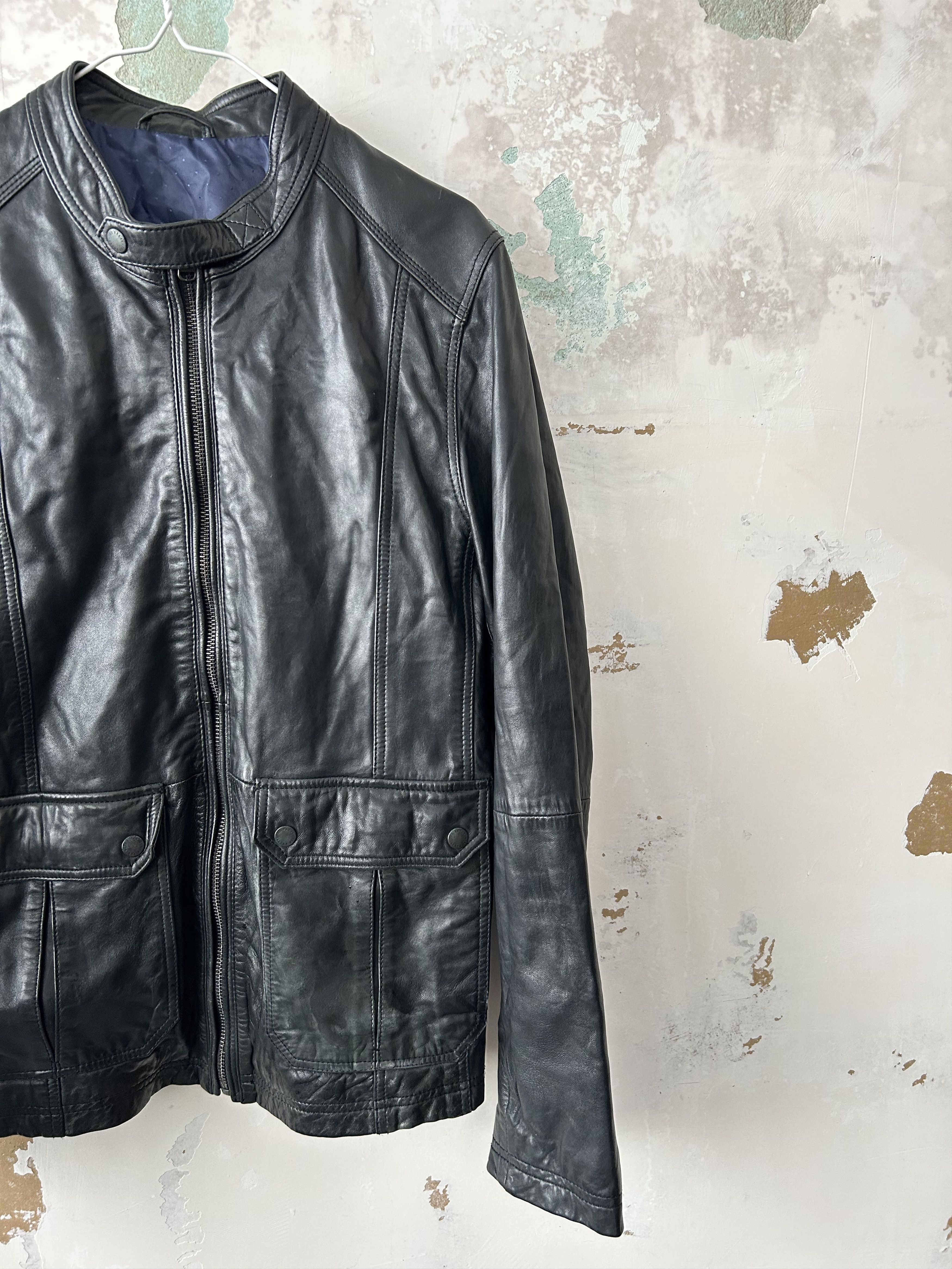 Ted Baker Ted Baker London Black Leather Jacket Mens Size 3 Size M / US 6-8 / IT 42-44 - 2 Thumbnail