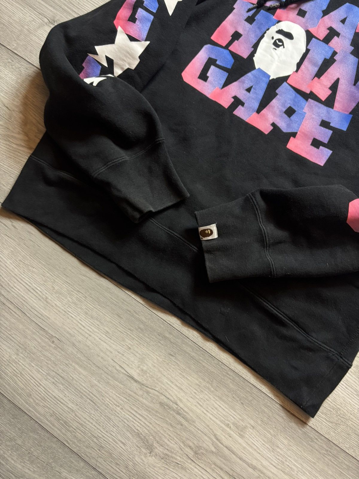 Bape Bape spellout pullover hoodie Size US L / EU 52-54 / 3 - 6 Thumbnail