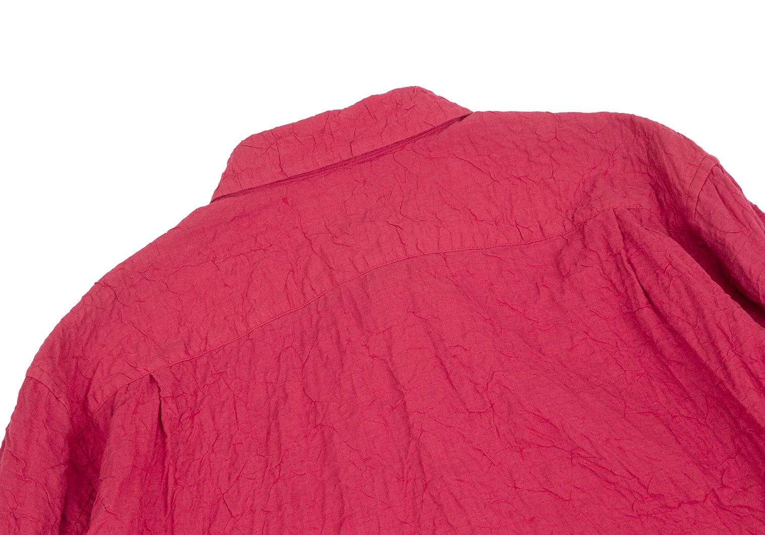 Issey Miyake Cotton Wrinkle Pleats Shirt in Red Size US L / EU 52-54 / 3 - 13 Thumbnail