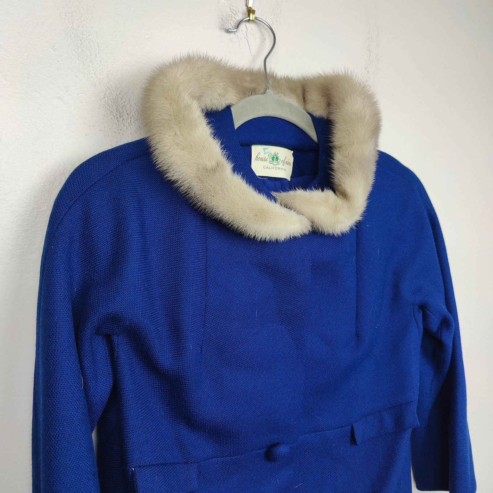 Other Vintage Hockanum Petit-Point Jacket Womens 6 Royal Blue Size M / US 6-8 / IT 42-44 - 2 Thumbnail