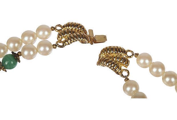 Designer Mimi di N Faux-Pearl & Jade Necklace Size ONE SIZE - 4 Thumbnail