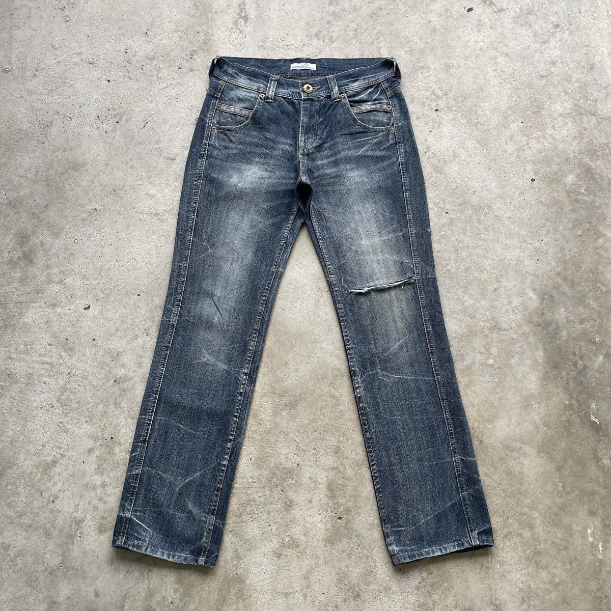 Japanese Brand W32💥 Vintage Japanese Distressed Jeans Faded Denim Pants Size US 32 / EU 48 - 1 Thumbnail