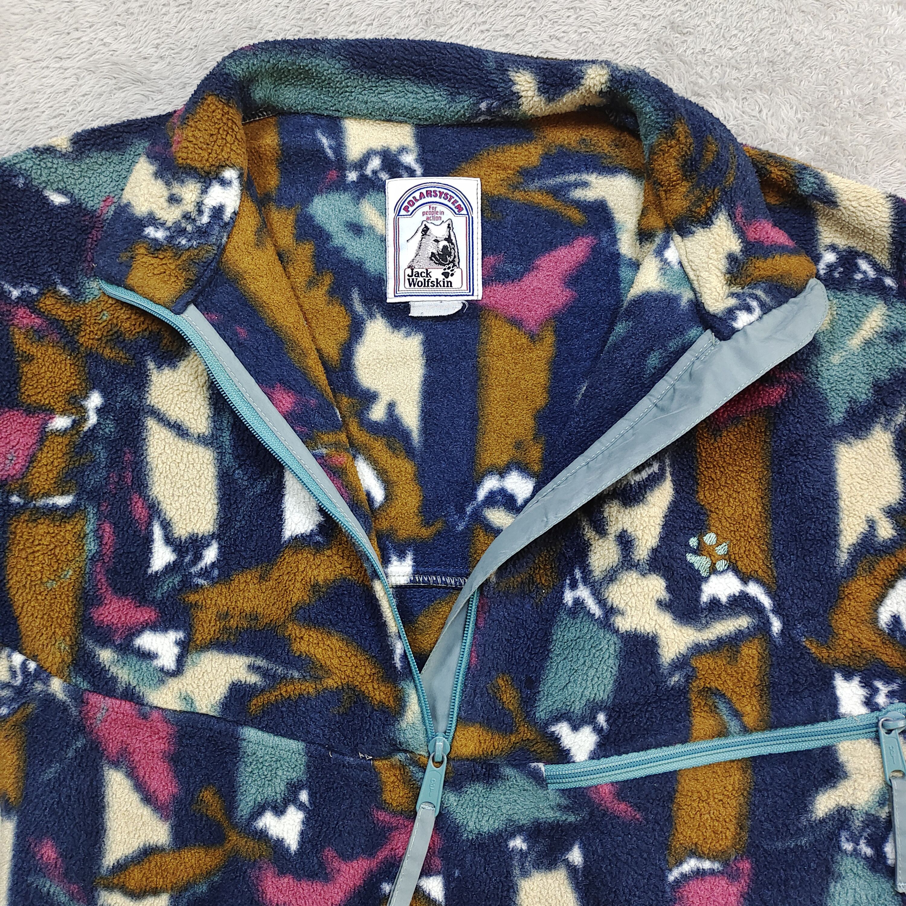 Jack Wolfskin Jack Wolfskin "We Love the Paw" Vintage Fleece Jacket Size US XL / EU 56 / 4 - 7 Thumbnail