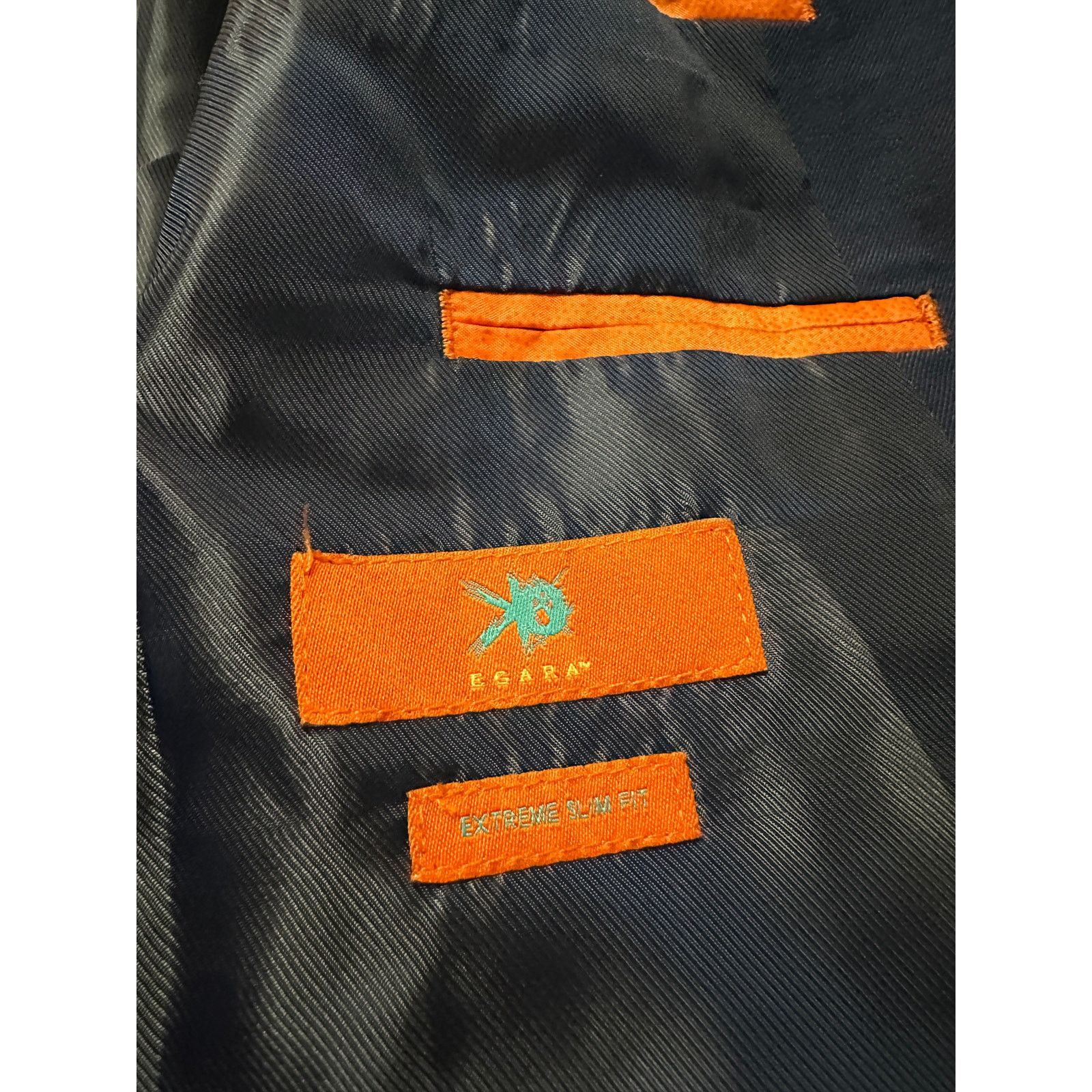 Egara Egara Orange extreme slim fit navy suit size 38S Size 38S - 6 Thumbnail