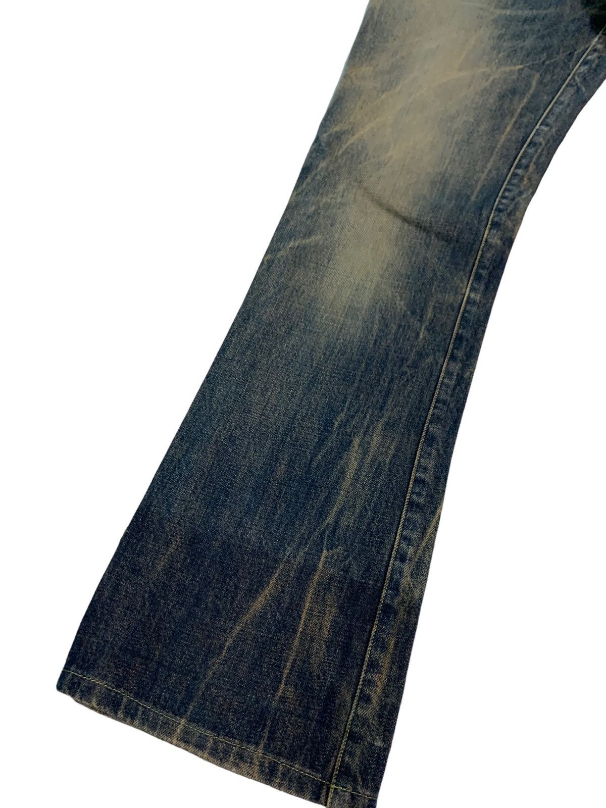 Japanese Brand 🔥Flare Dirty Distressed Four Bars Denim Jeans Size US 30 / EU 46 - 5 Thumbnail