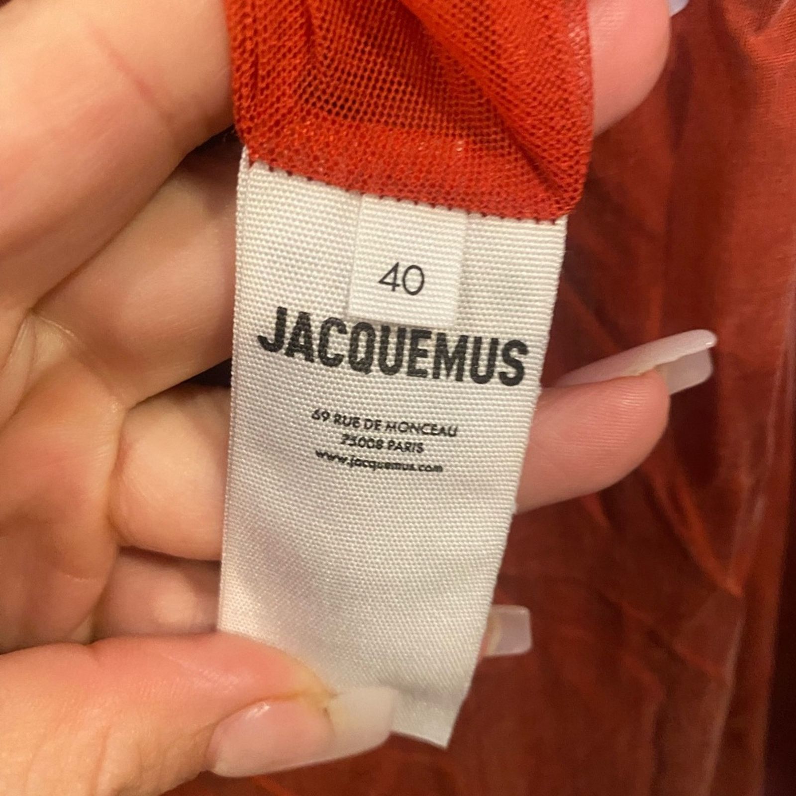 Jacquemus JACQUEMUSOrange Le Raphia Midi Terracotta Dress 40 Size L / US 10 / IT 46 - 7 Thumbnail
