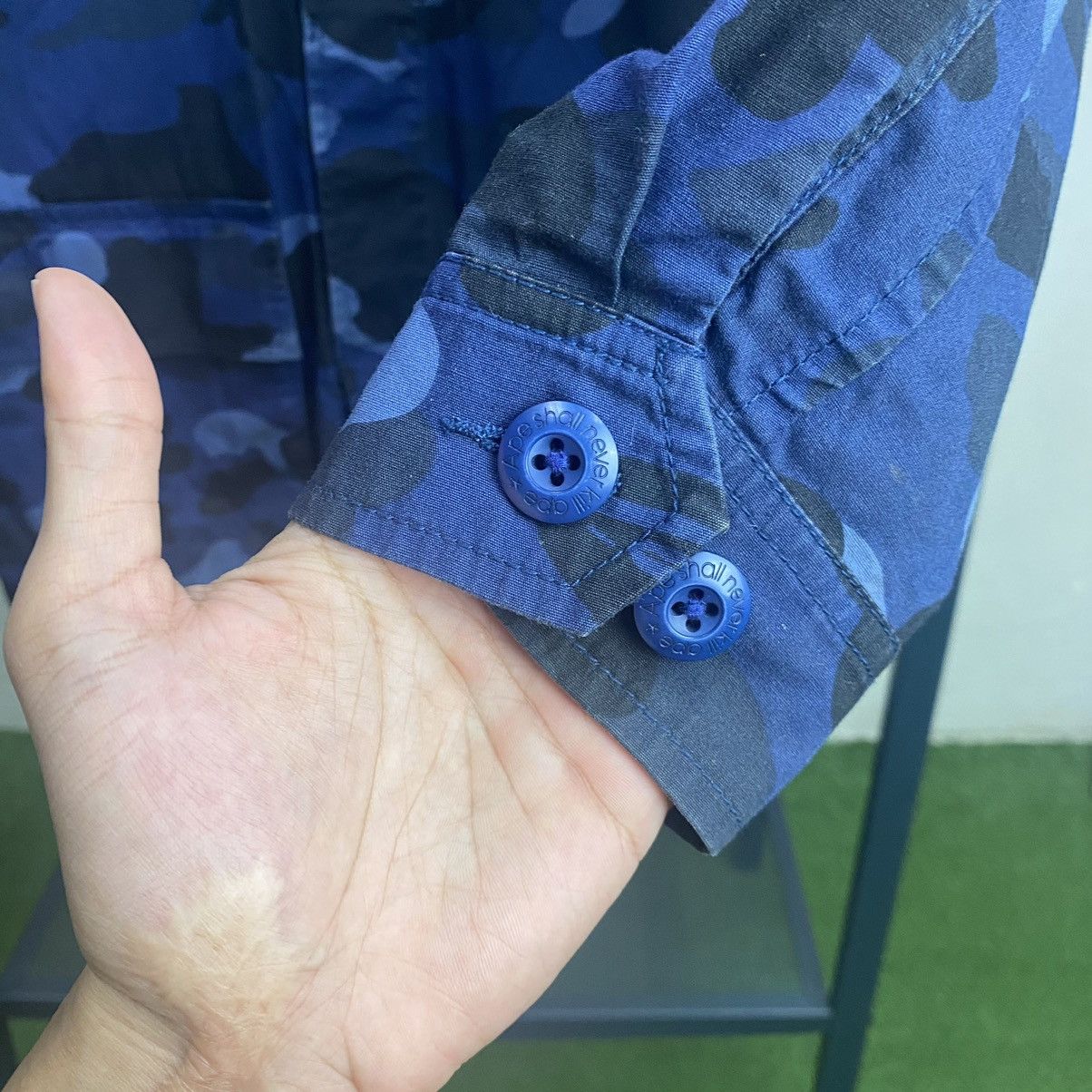 Bape RARE‼️A Bathing Ape Multi Pocket Purple Camo Shirt Button Ups Size US L / EU 52-54 / 3 - 8 Thumbnail